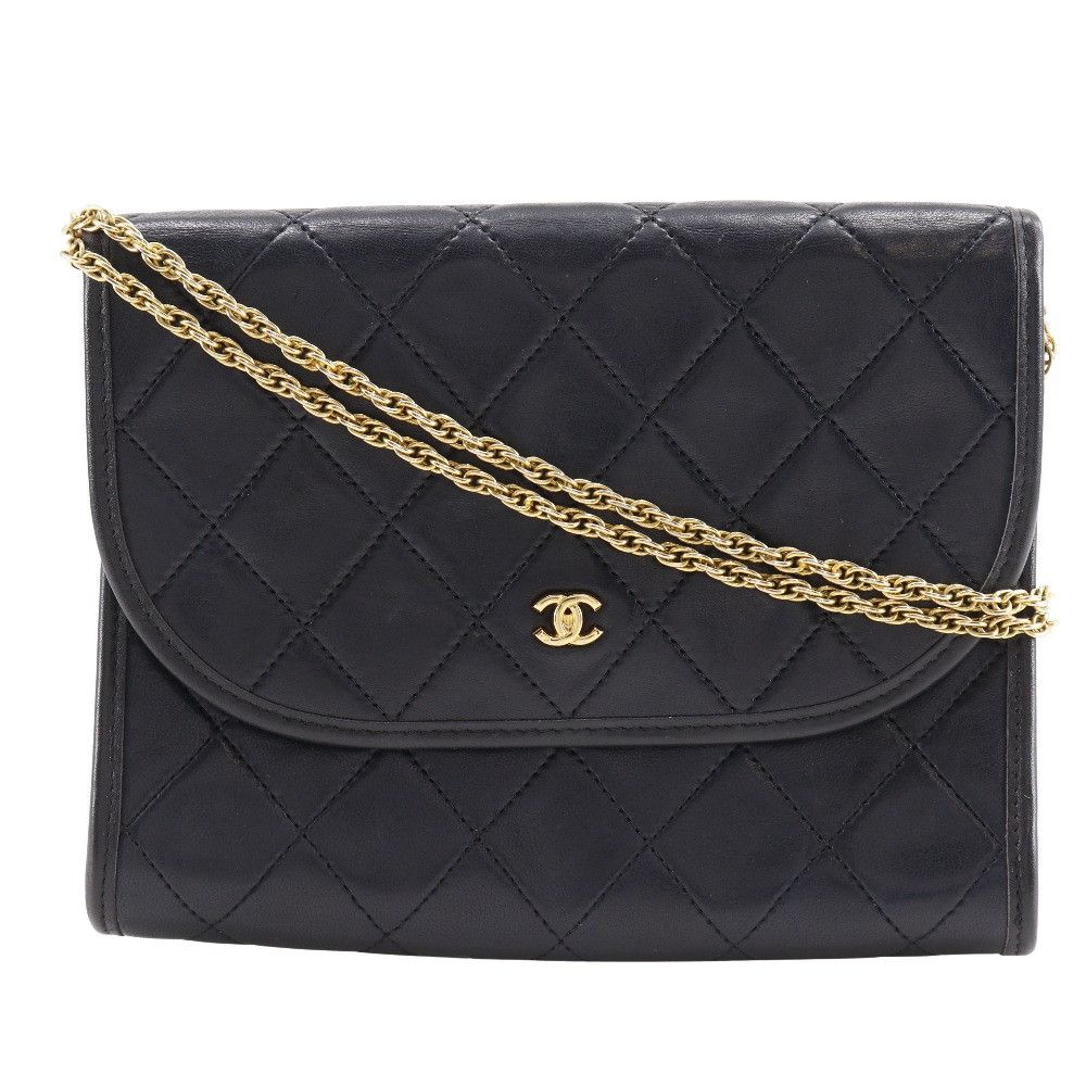 Chanel Chanel Matelasse Mini Agneau Tanne Lambskin 2Way Shoulder Bag Leather Shoulder Bag C00060 in Black, Women's