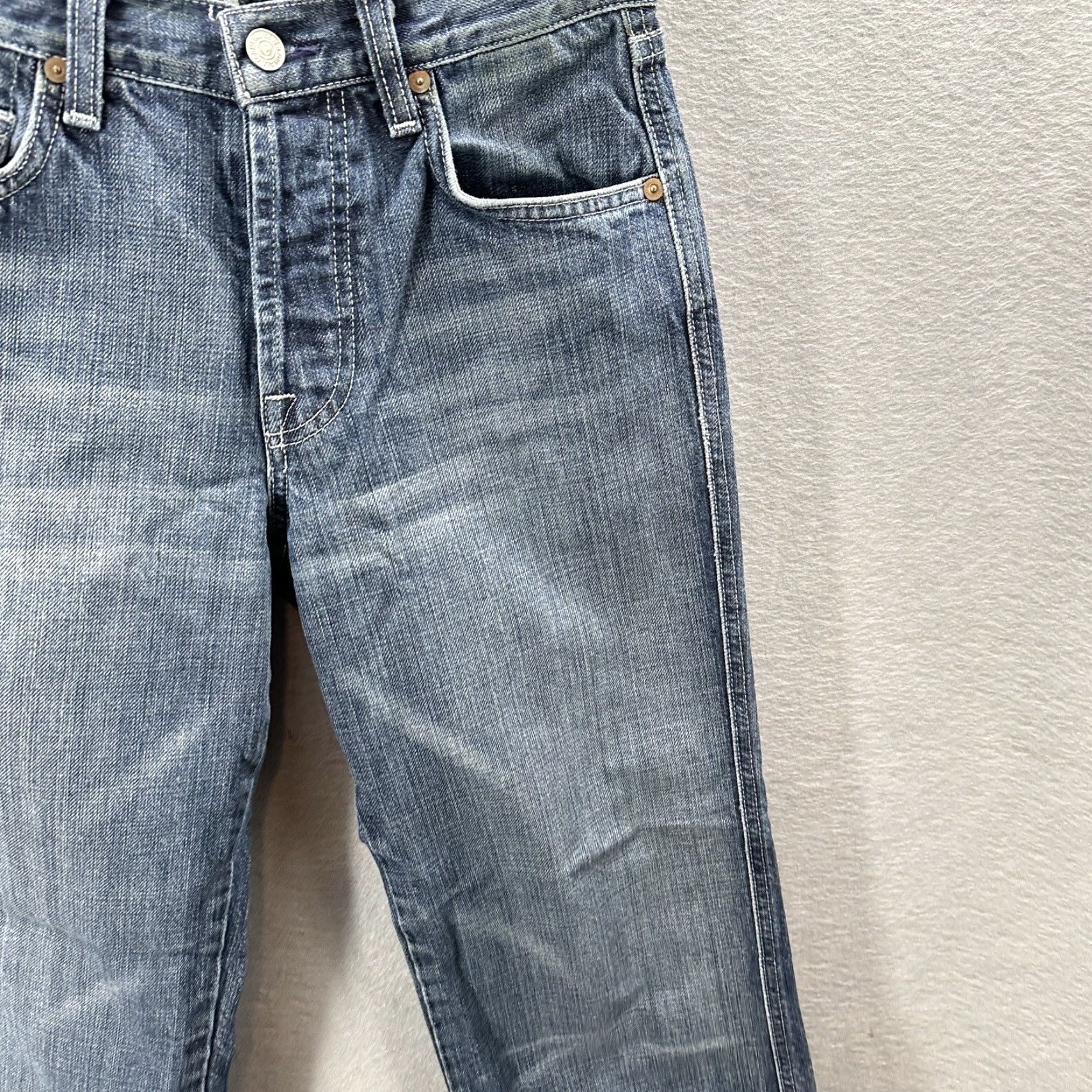 7 For All Mankind 7 For All Mankind Boot Cut Jeans Women 28 x 26 A Pocket Distressed Blue Size 28 Womens Jeans Size 28" / US 6 / IT 42 - 3 Thumbnail