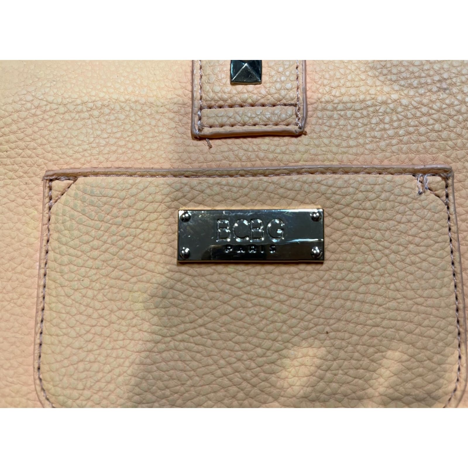 Bcbgmaxazria BCBGMAXAZRIA Purse Shoulder Bag Medium Women Gold Hardware Pale Orange Polyurethane Buckle Handle Chain Size ONE SIZE - 3 Thumbnail