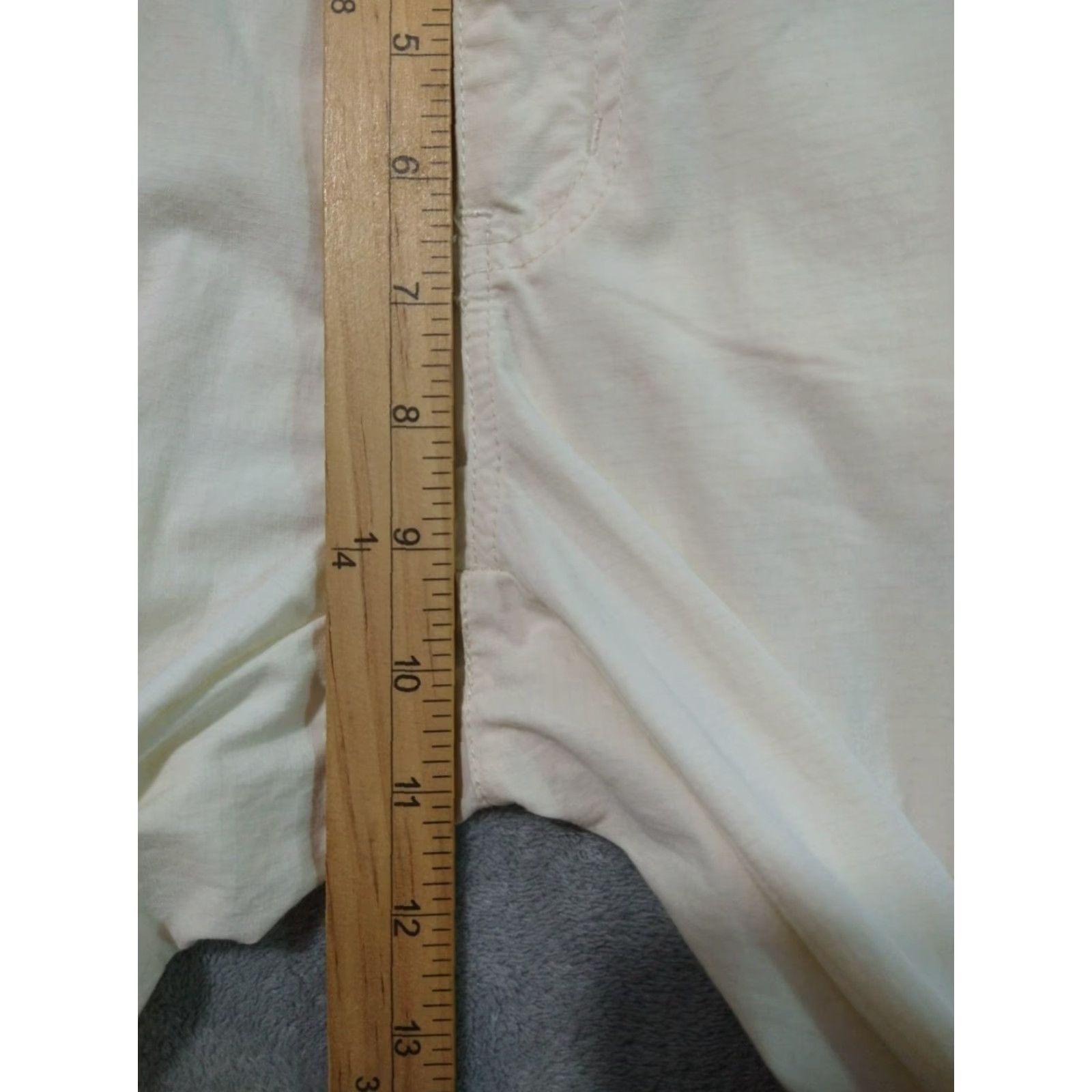 Ralph Lauren VINTAGE Lauren Ralph Lauren Pants Womens 4 Cargo Twist: 90s Gorpcore Cream White Twill Cotton Size 27" / US 4 / IT 40 - 4 Thumbnail