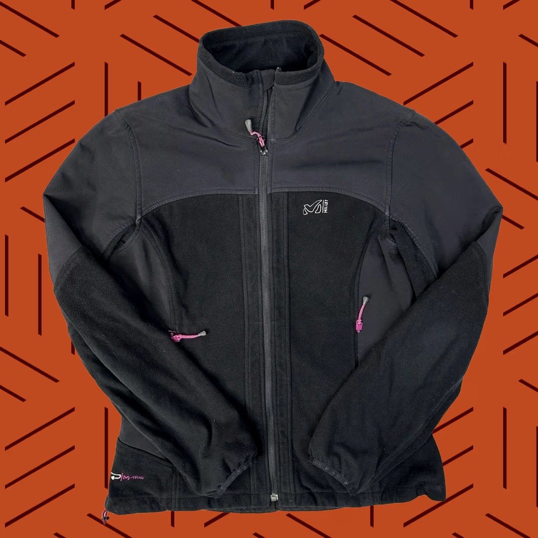 Vintage Millet LD Dual Softshell Wind stopped Jacket Black Pink Medium Womens Size M / US 6-8 / IT 42-44 - 1 Thumbnail