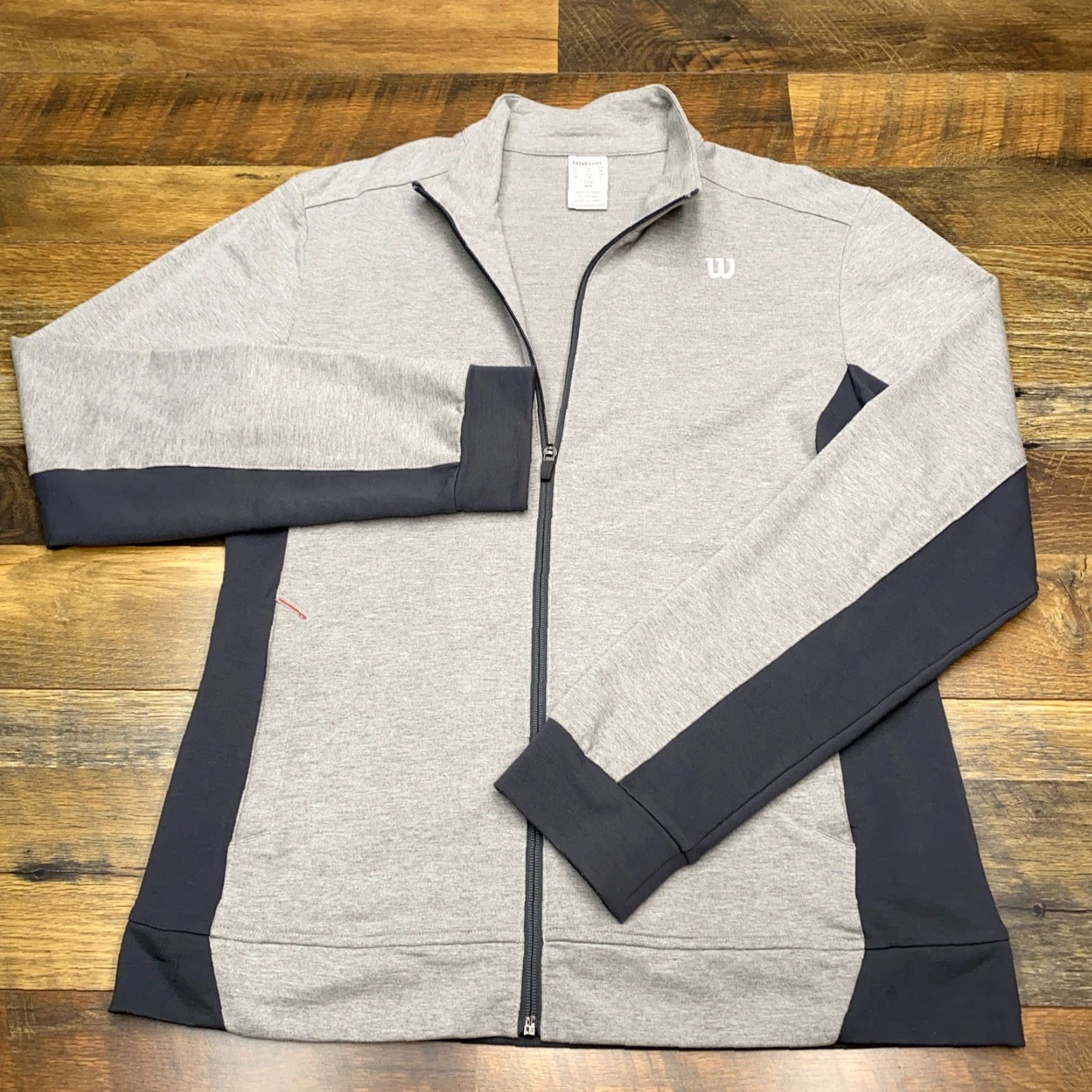 Wilson Wilson Jacket Mens Regular Size M Gray Full Zip Activewear Winter Sports Short Sleeve Long Sleeve Cotton Blend Size US M / EU 48-50 / 2 - 2 Thumbnail