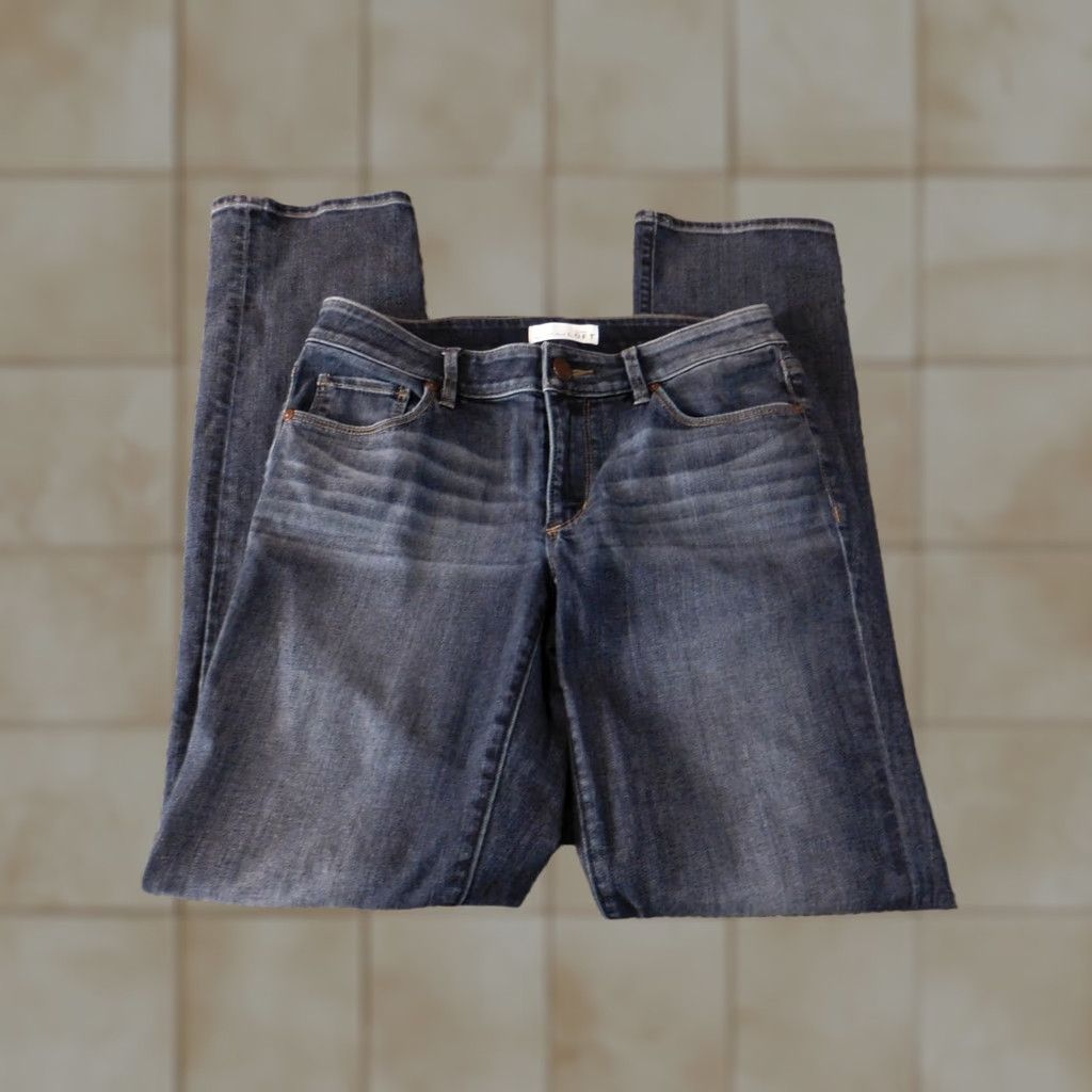 Loft LOFT Jeans 2 Blue Curvy Straight Denim Dark Womens Size 30" / US 8 / IT 44 - 1 Thumbnail