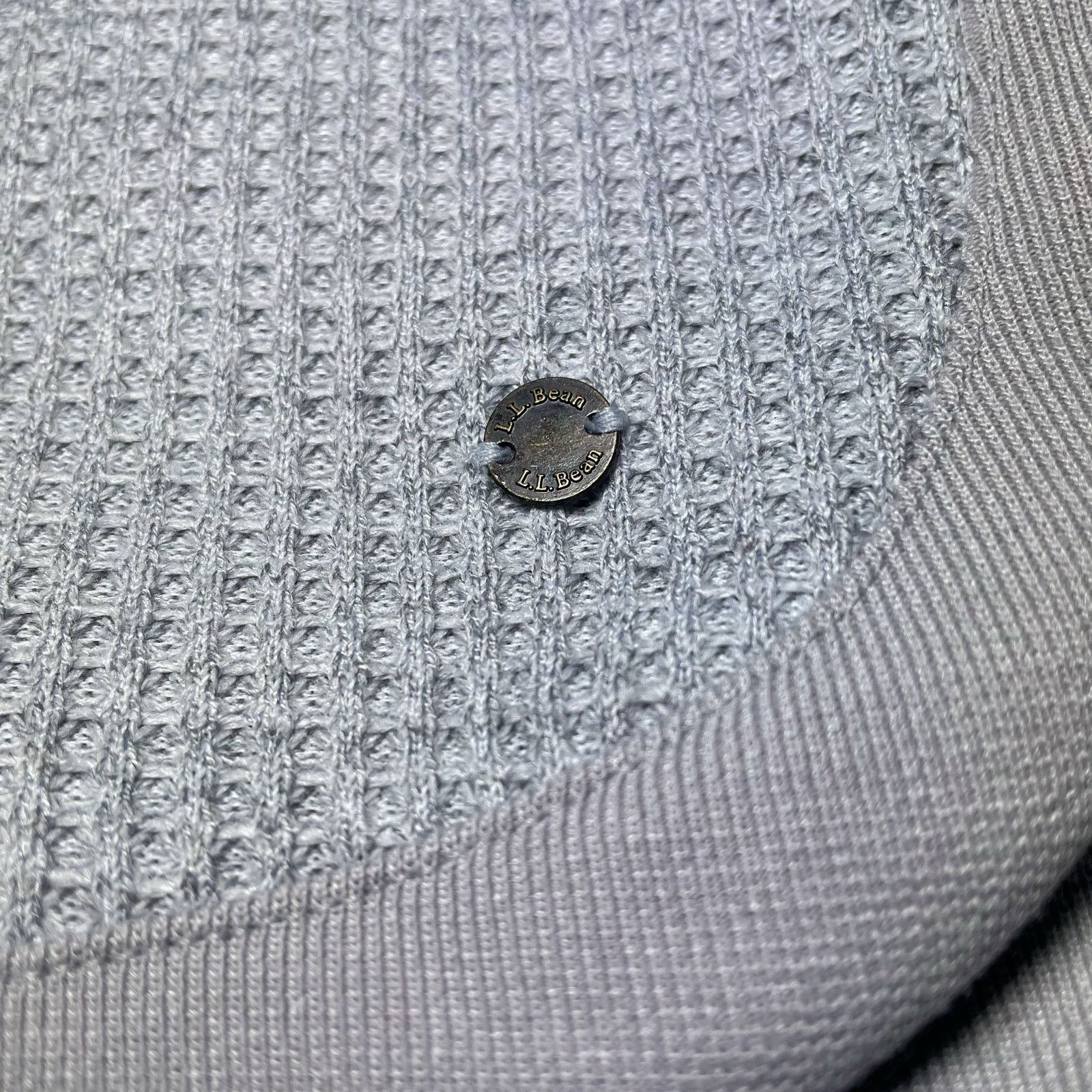 L.L. Bean L.L. Bean Signature Waffle Knit Boatneck Sweater Gray Medium Size M / US 6-8 / IT 42-44 - 7 Thumbnail