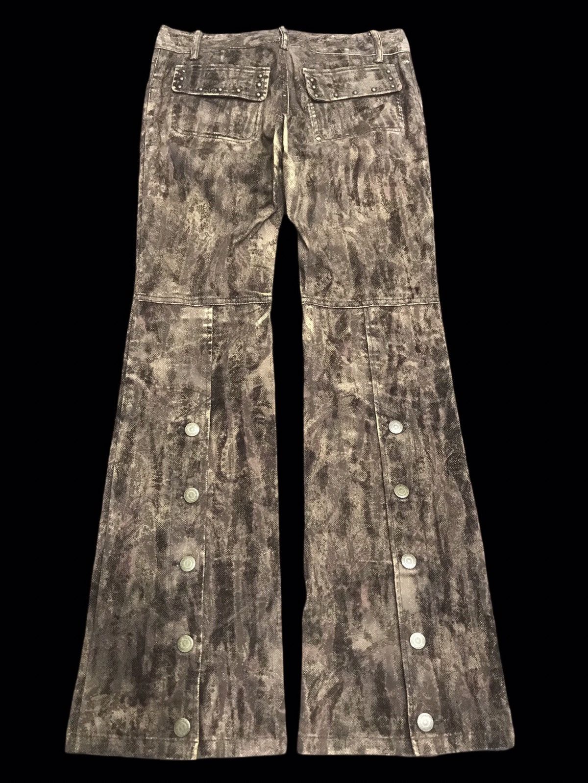 Designer × Tornado Mart 💥ARTISANAL💥FLARE TORNADO MART VELVET FLORAL PANT F265 Size 28" / US 6 / IT 42 - 3 Thumbnail