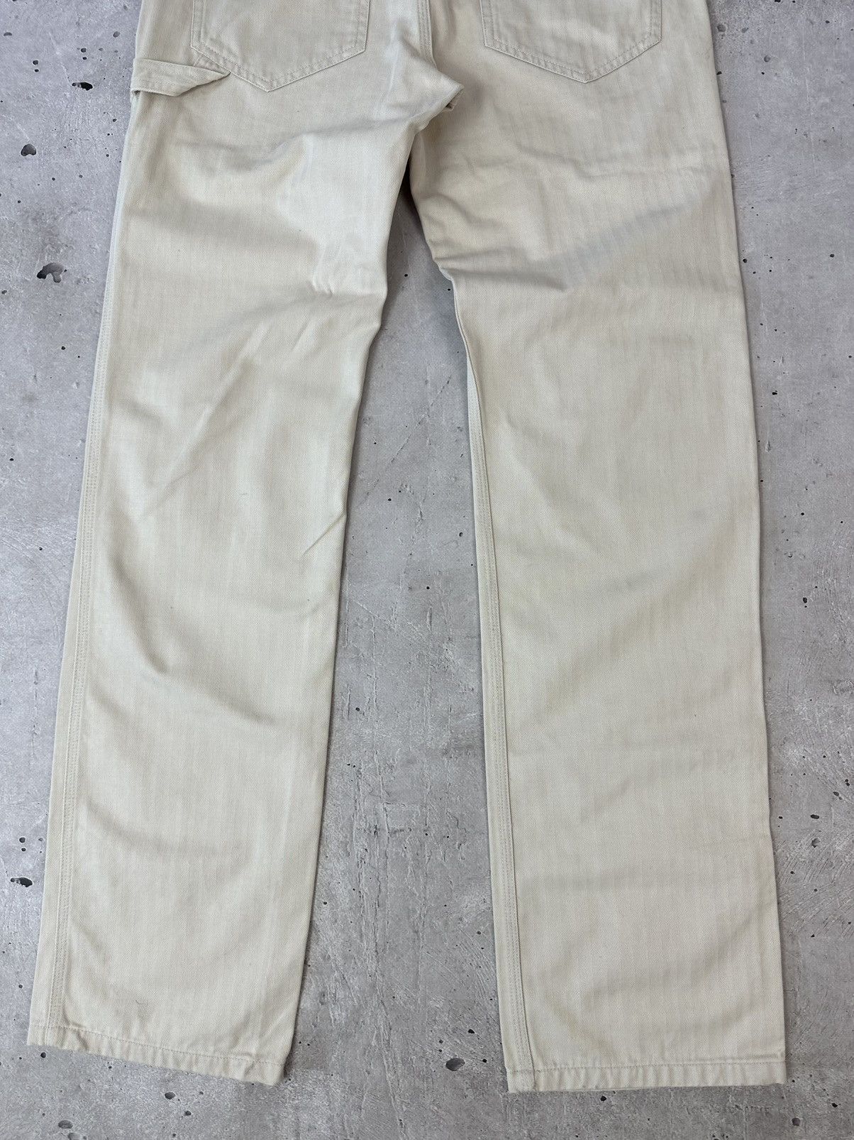 Isabel Marant Etoile Isabel Marant Etoile Stripped Beige Carpenter Cotton Jeans Size 25" / US 0 / IT 36 - 9 Thumbnail
