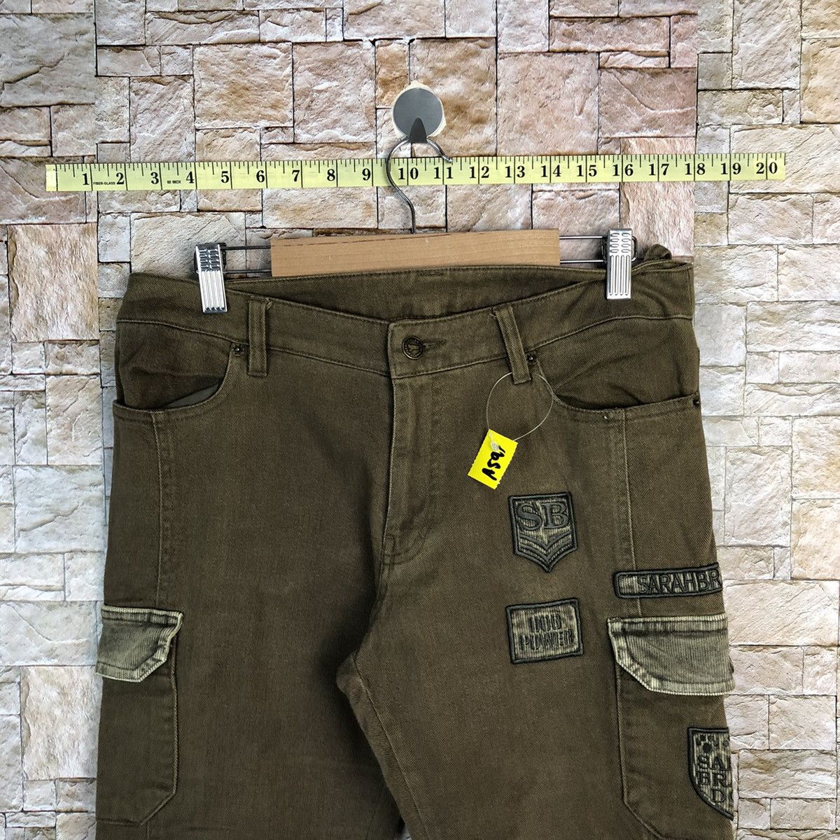 Japanese Brand Sarah Band Brown Cargo Multipocket Pants #A590 Size US 31 - 4 Thumbnail