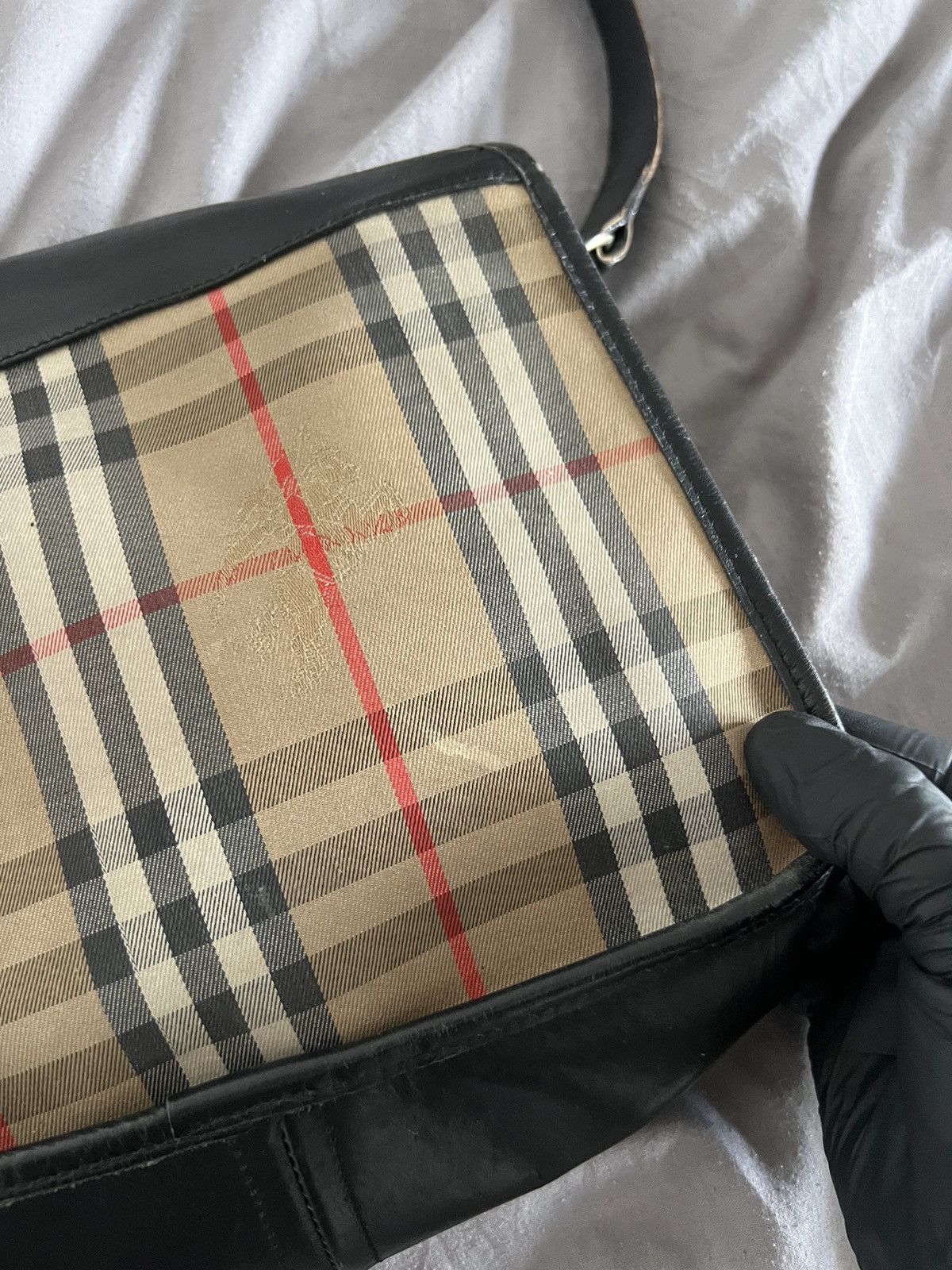Burberry × Designer × Vintage Burberry Bag Vintage Nova Check London Y2k Size ONE SIZE - 14 Thumbnail