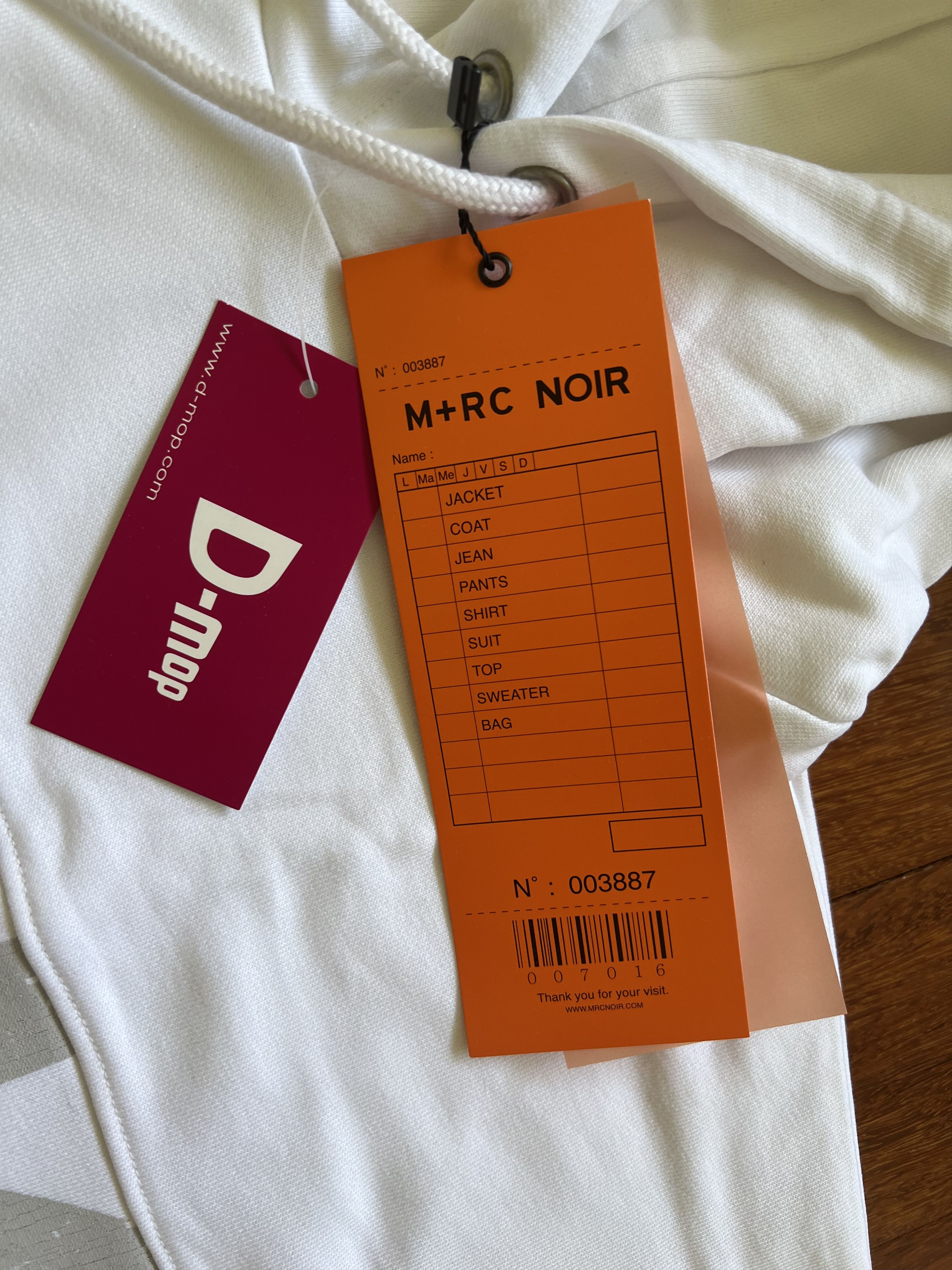M+Rc Noir 💚 M+RC Noir Big Logo Hoodie White Large NEW Size US L / EU 52-54 / 3 - 7 Thumbnail