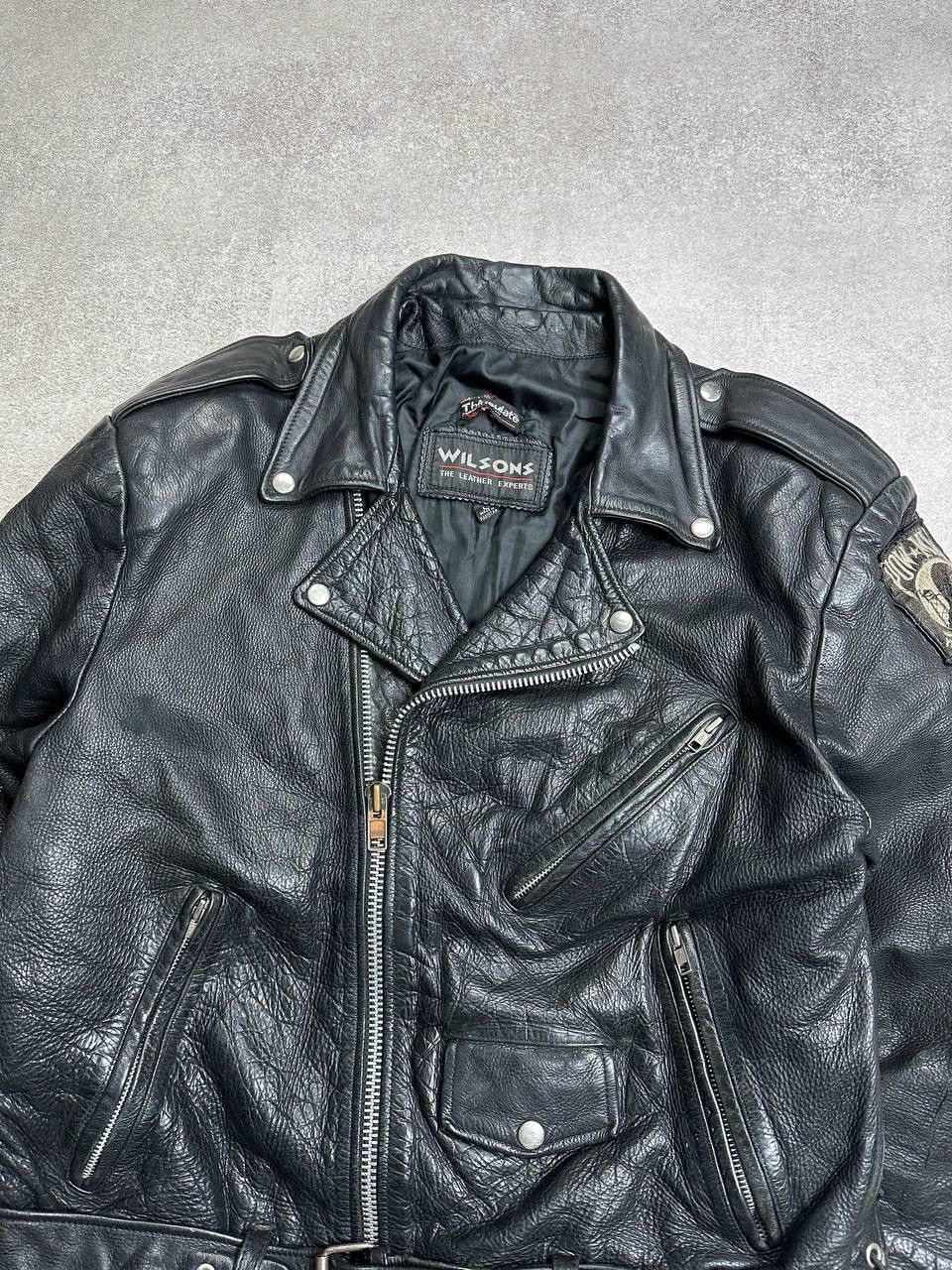 Genuine Leather Vintage Wilsons Leather Genuine Moto Harley Jacket L Size US L / EU 52-54 / 3 - 3 Thumbnail