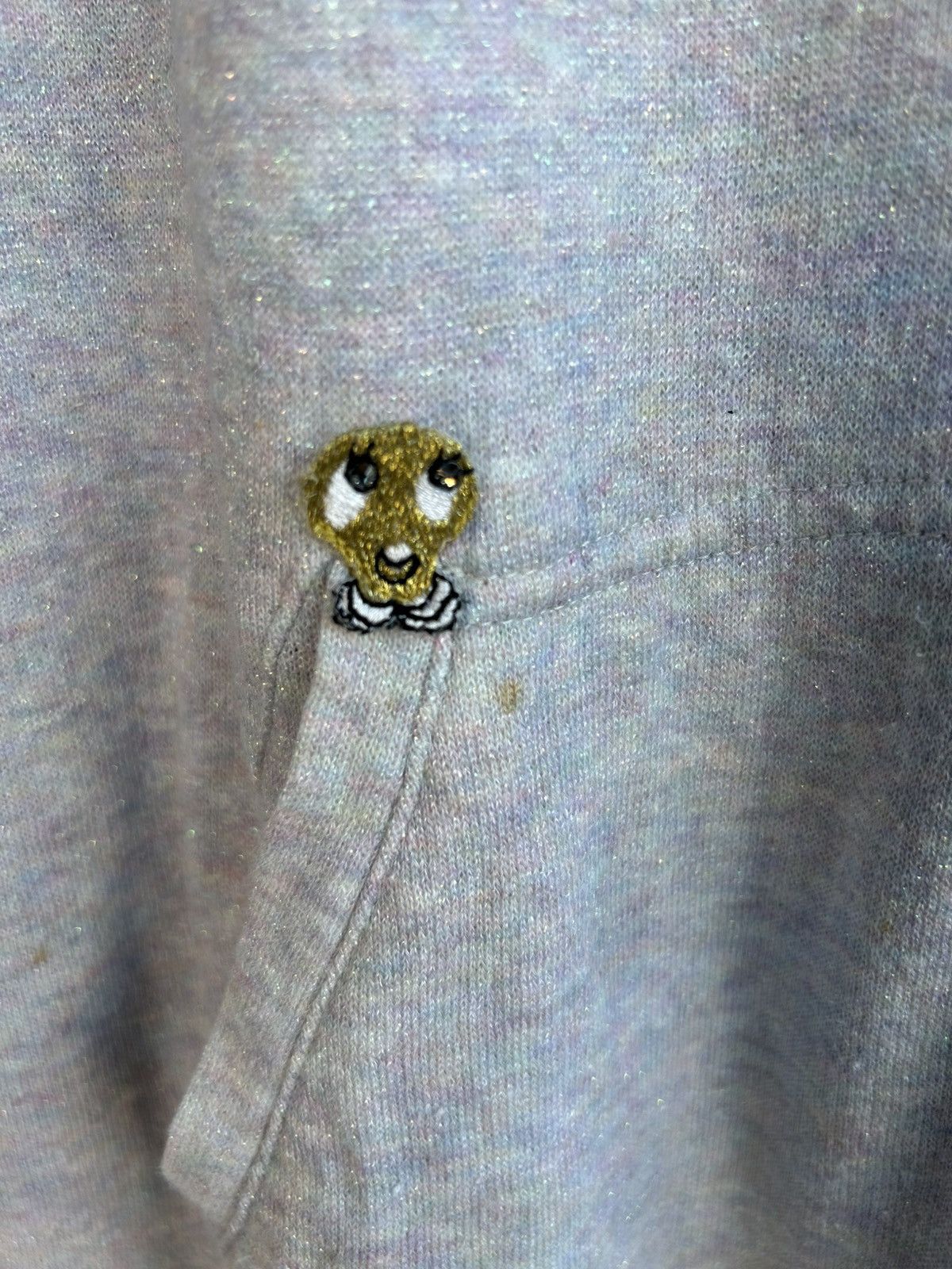 Tsumori Chisato Shimmery Hoodie With Mini Embroidered Skull Patch Size XS / US 0-2 / IT 36-38 - 6 Thumbnail