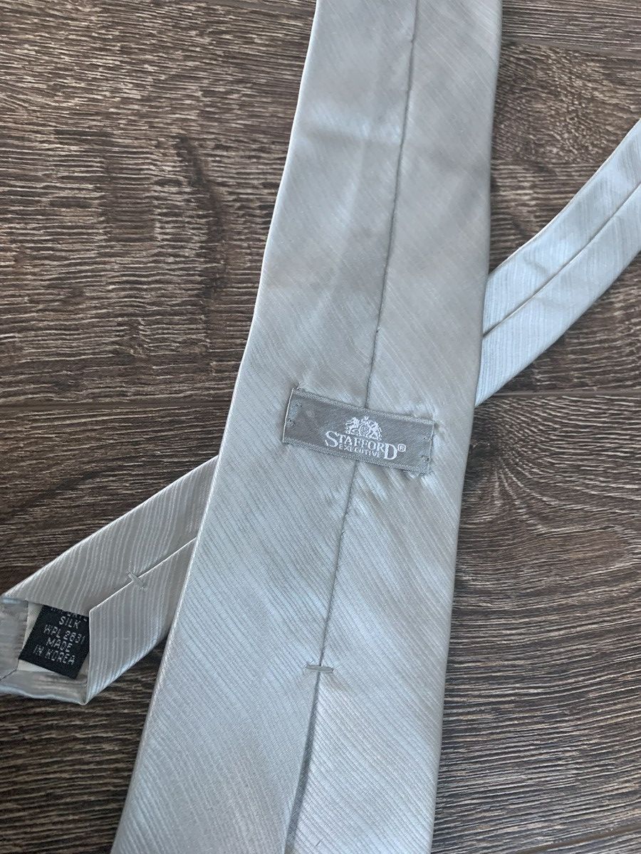 Stafford Silver Stafford Tie Size ONE SIZE - 3 Thumbnail