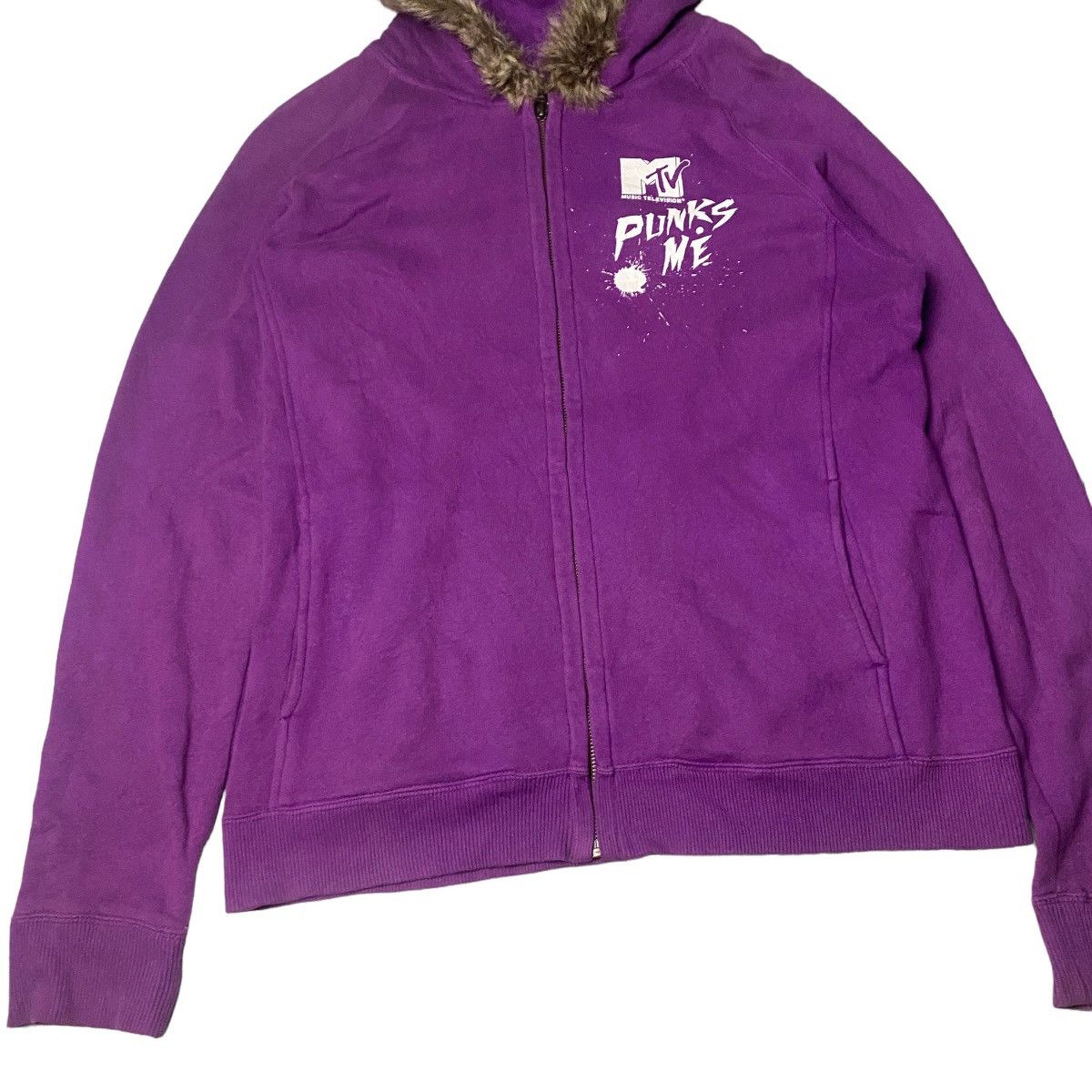 Beauty Beast × If Six Was Nine × Le Grande Bleu (L.G.B.) 2000's MTV Punk Fur Hoodie Lgb Style Size US L / EU 52-54 / 3 - 5 Thumbnail