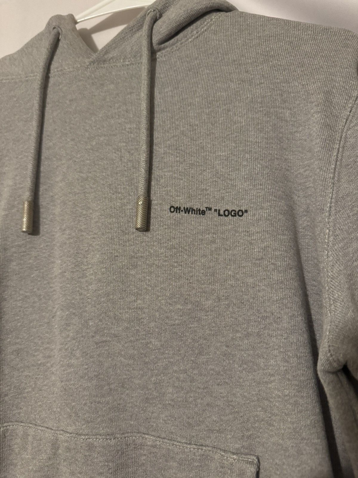 Off-White Off white “Logo” Text Hoodie Size US S / EU 44-46 / 1 - 2 Thumbnail
