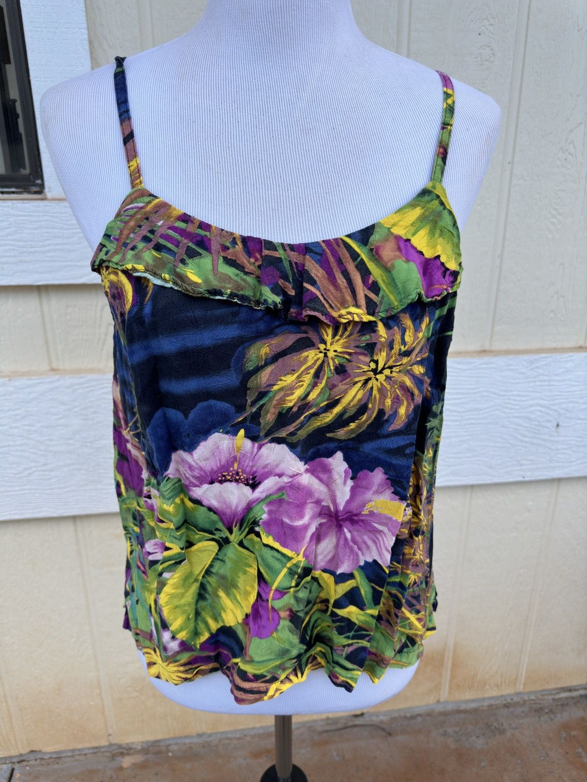 Jams World Jams World Multicolored Hibiscus Spaghetti Strap Women's XL Size XL / US 12-14 / IT 48-50 - 1 Thumbnail