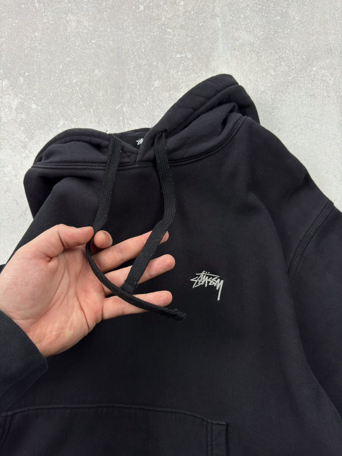 Stussy Stussy Basic Stock Logo Black Washed Hoodie Long Sleeve Size US M / EU 48-50 / 2 - 9 Thumbnail