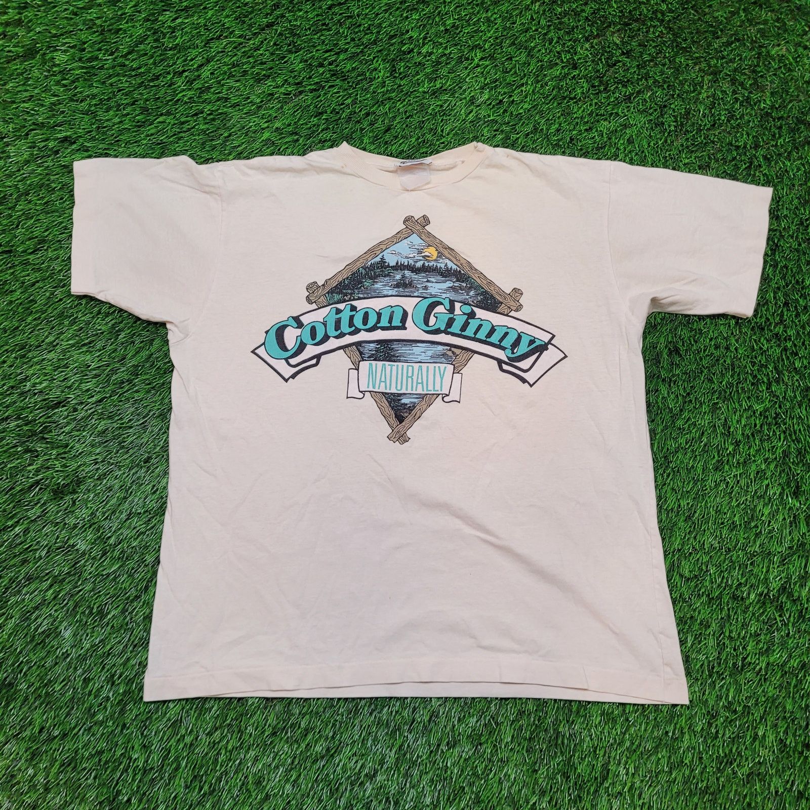 Vintage Vintage 90s Cotton Ginny T-Shirt Large Boxy Cropped Fit Size US L / EU 52-54 / 3 - 1 Thumbnail