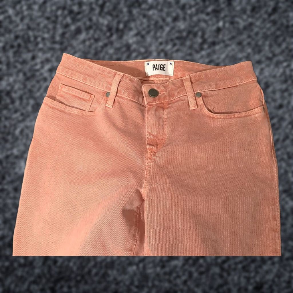 Paige Paige Verdugo Ankle Jeans Womens Pink Frayed Hem Skinny Stretch Denim Pants Size 27" / US 4 / IT 40 - 1 Thumbnail