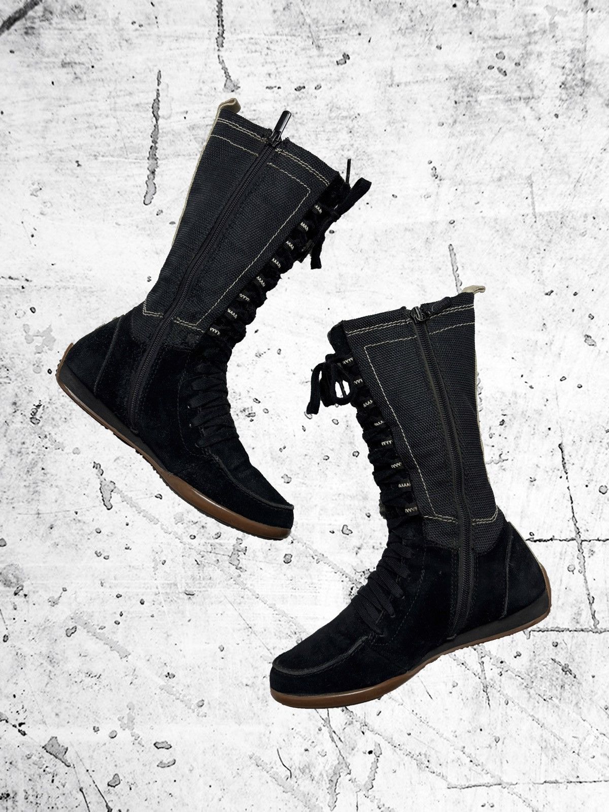 Esprit 🔥 Cool Hi-Top ESPRIT black laced boots Japanese style Size US 6 / IT 36 - 4 Thumbnail