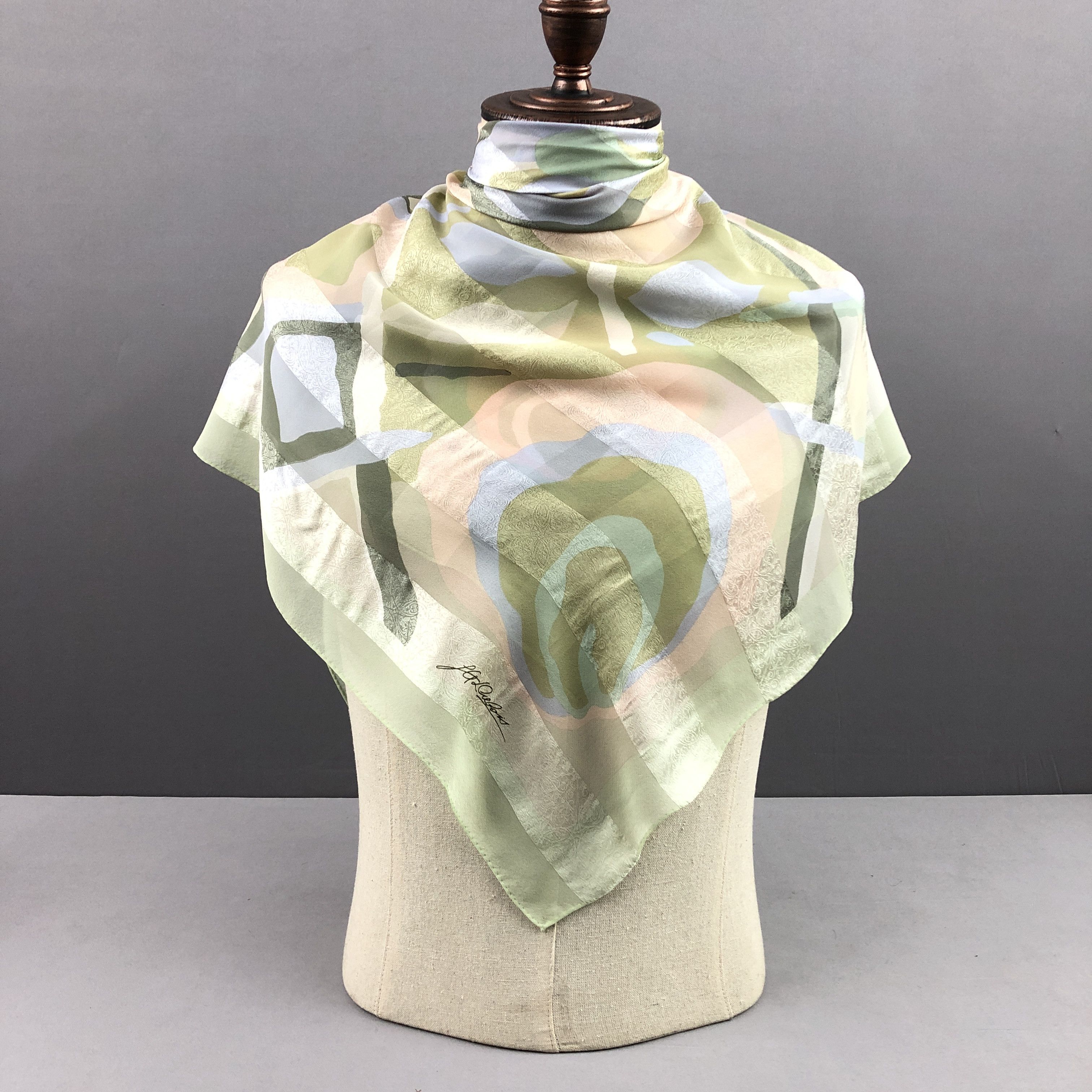 Japanese Brand Vintage J.G. Dubois SILK Scarf Twill Stole Wraps Scarves Size ONE SIZE - 2 Thumbnail