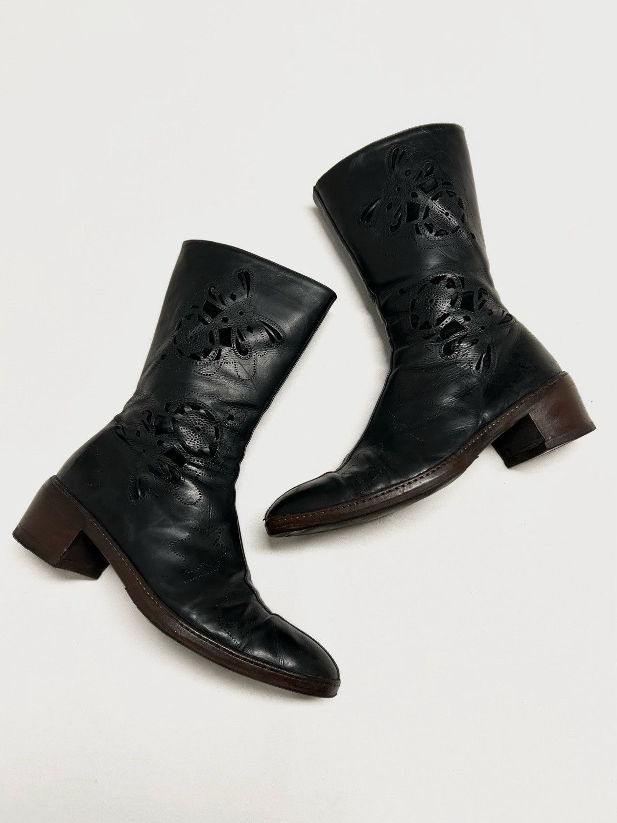 Dries Van Noten 2006 Laser-Cut Leather Boot Size US 8 / EU 41 - 2 Thumbnail