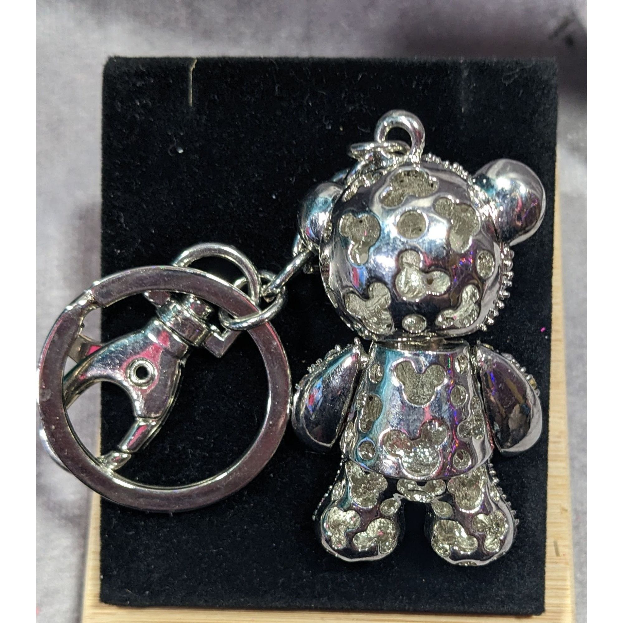 Other Glam Kidcore Rhinestone Articulated Teddy Bear Keychain Size ONE SIZE - 4 Thumbnail
