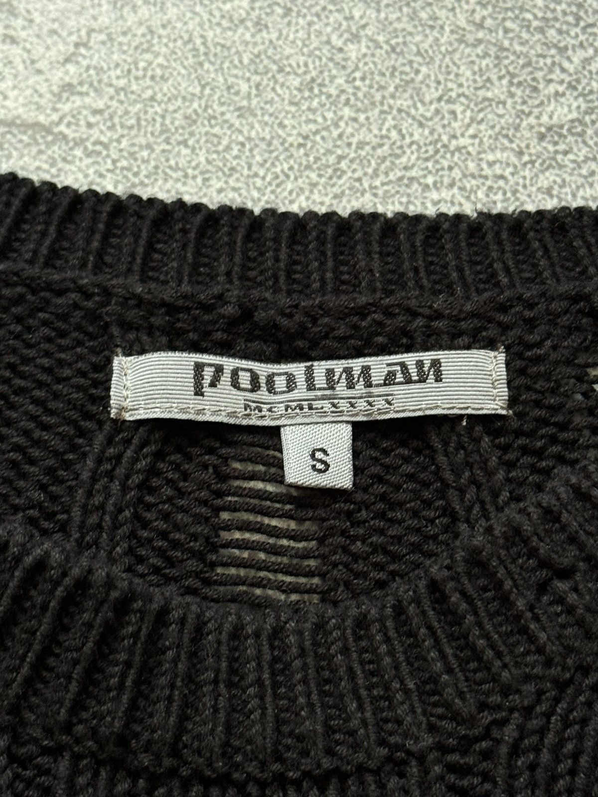 Japanese Brand Poolman S black vintage distressed sweater jumper knitwear Size US S / EU 44-46 / 1 - 6 Thumbnail