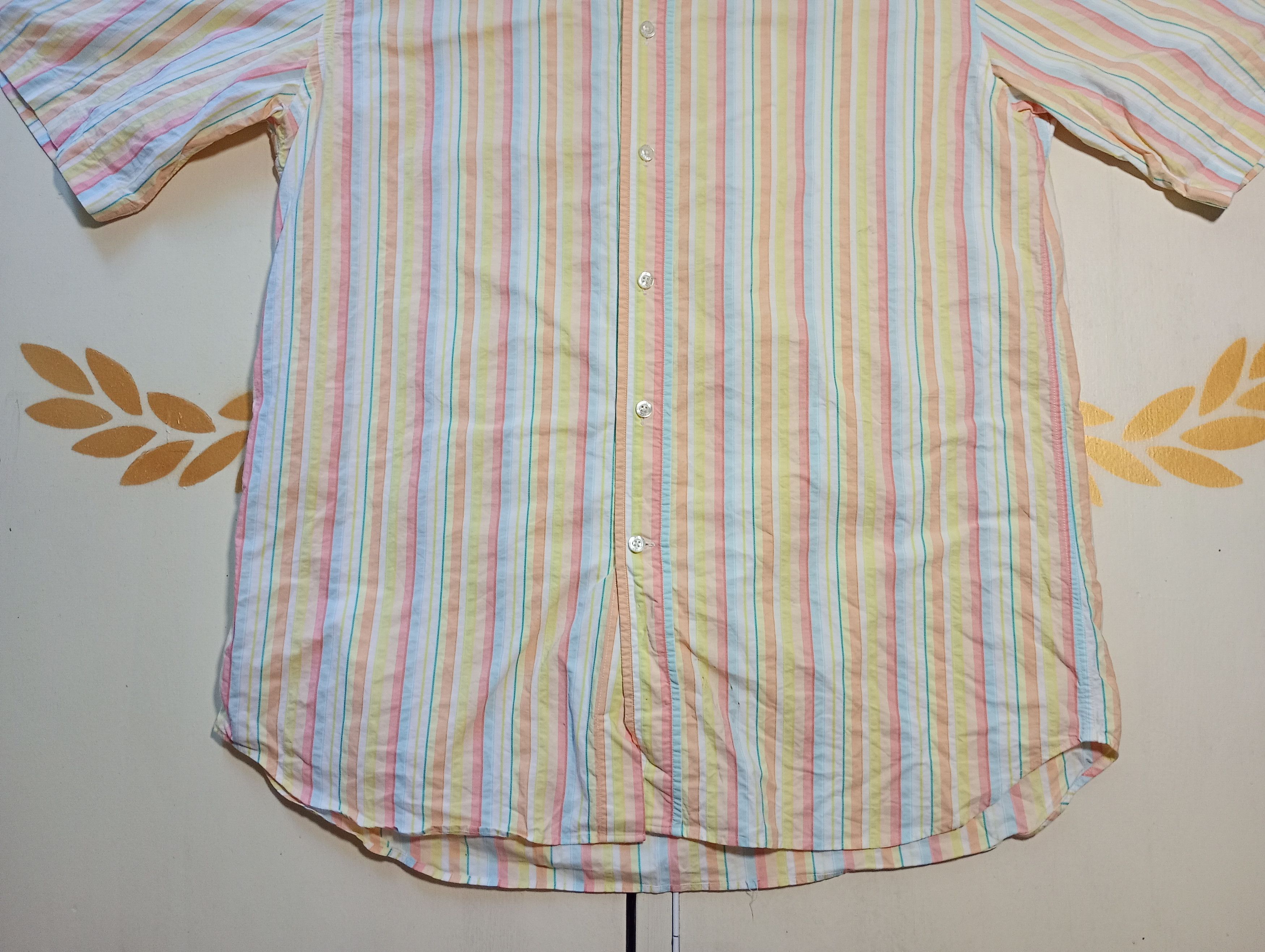 Canali Canali Striped Short Sleeve Shirt Size US XL / EU 56 / 4 - 3 Thumbnail