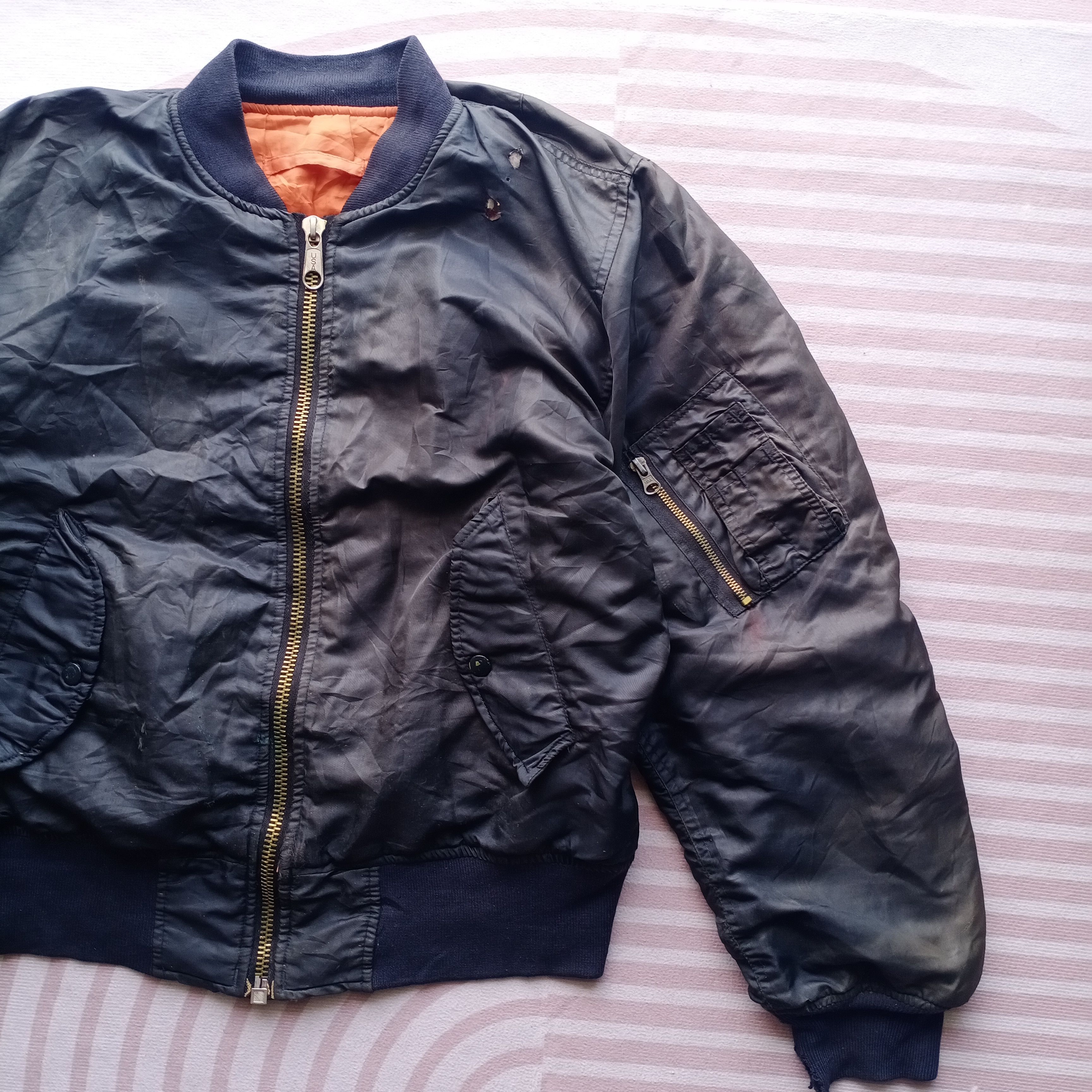 Vintage VTG MA-1 (USAF) Flyer's Intermediate Bomber Jacket USA 🇺🇸 Size US L / EU 52-54 / 3 - 2 Thumbnail