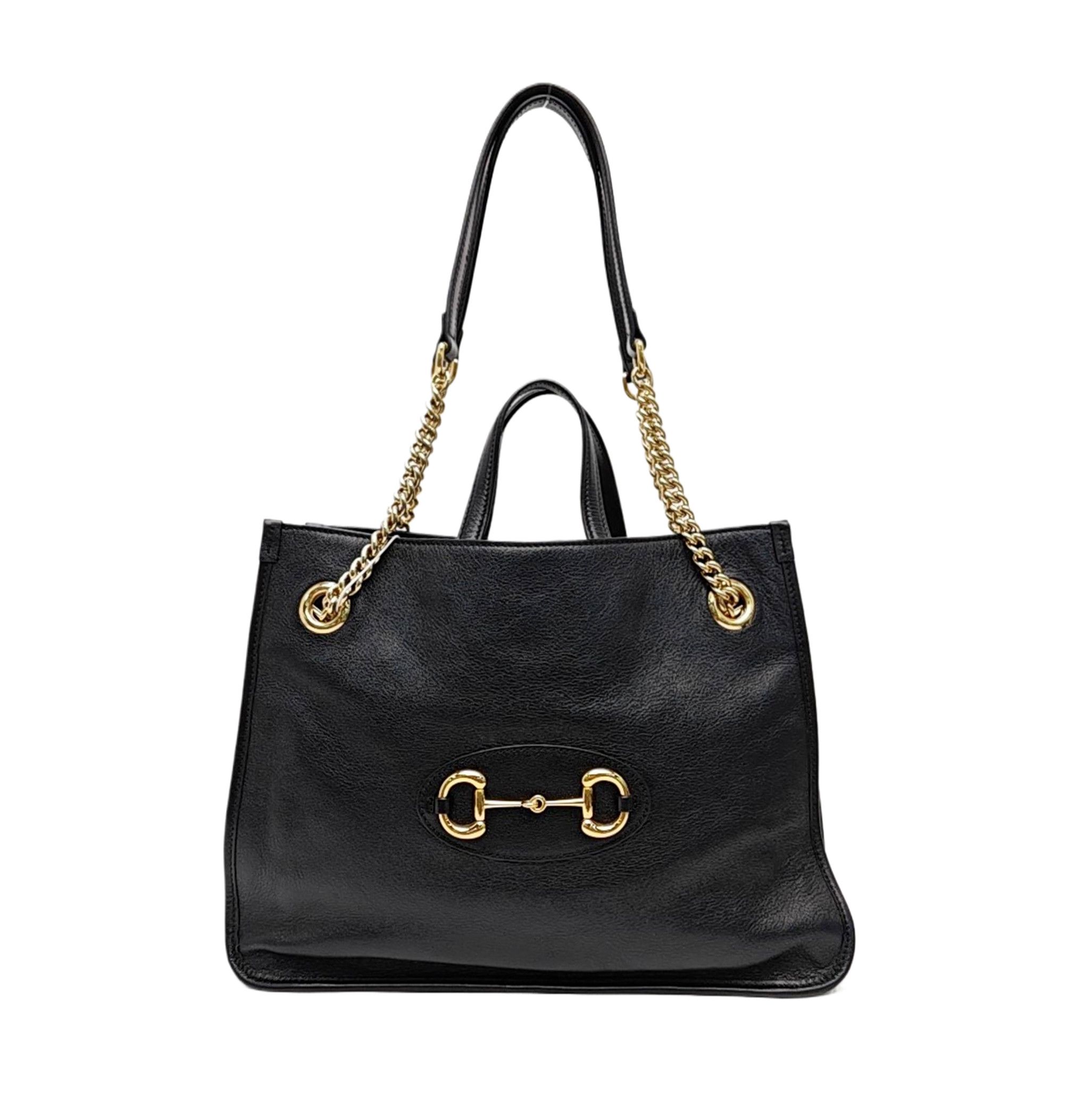 Gucci GUCCI Horsebit 1955 Black Leather Tote Bag Size ONE SIZE - 1 Thumbnail