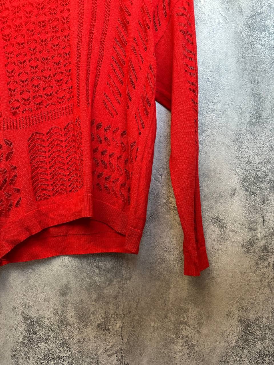 Sandro Sandro Paris Knit Long Sleeve Top Red Long Sleeve Size S / US 4 / IT 40 - 9 Thumbnail