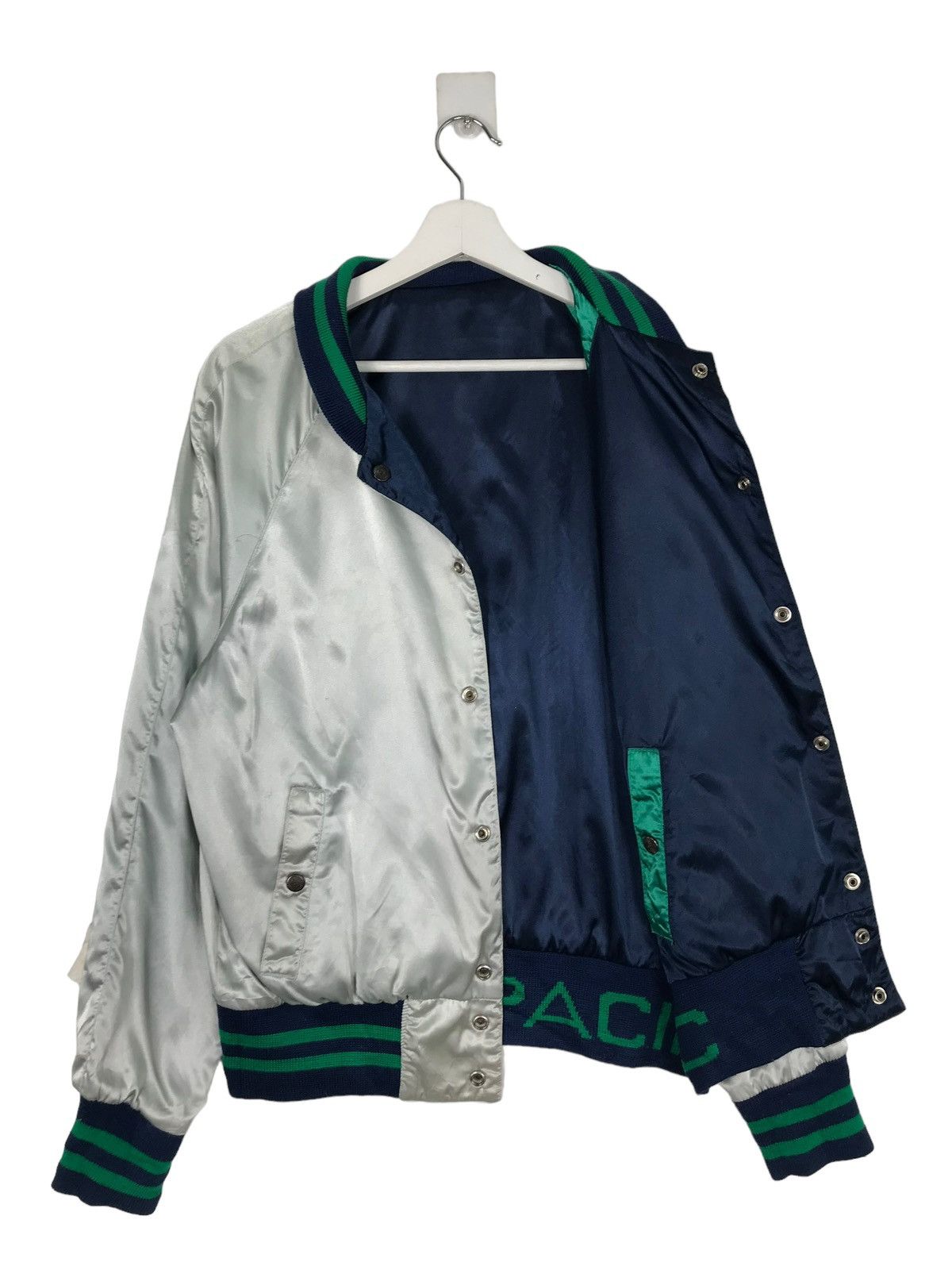 Ocean Pacific × Vintage 💥 VINTAGE 1980s OCEAN PACIFIC REVERSIBLE SATIN JACKET Size US M / EU 48-50 / 2 - 10 Thumbnail