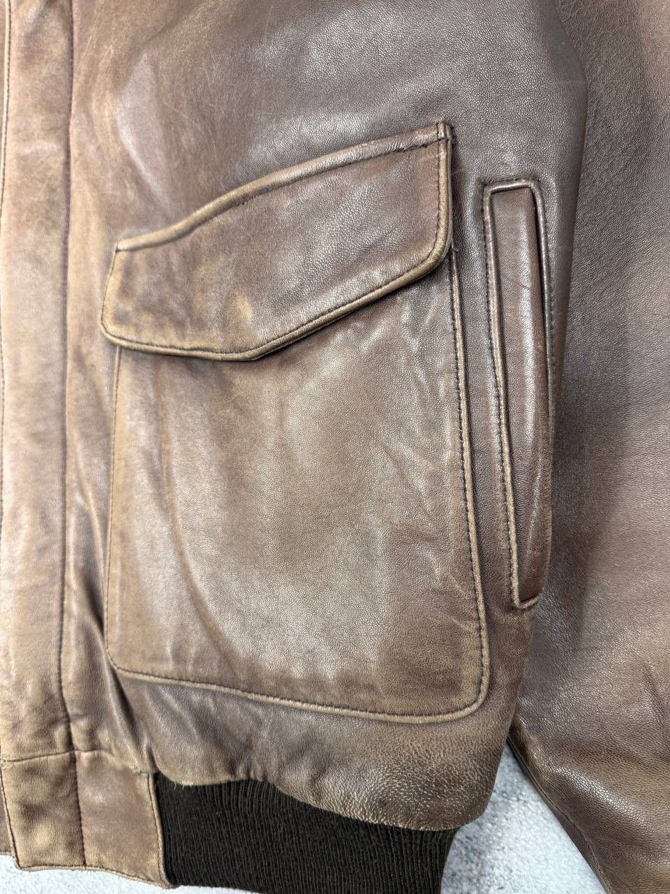 Orvis Orvis Men Vintage Leather Jacket Brown Bomber Genuine Size US M / EU 48-50 / 2 - 4 Thumbnail
