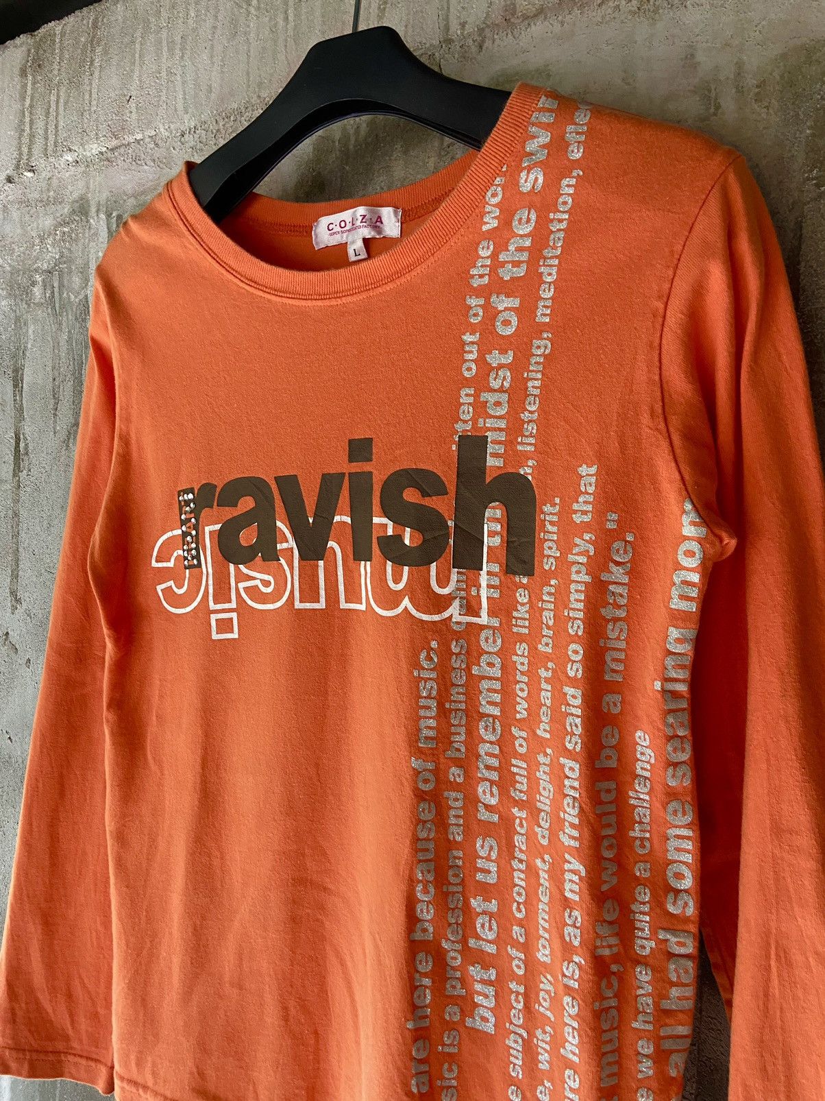 Japanese Brand C.O.L.Z.A QUOTES LONG SLEEVE Size US S / EU 44-46 / 1 - 2 Thumbnail