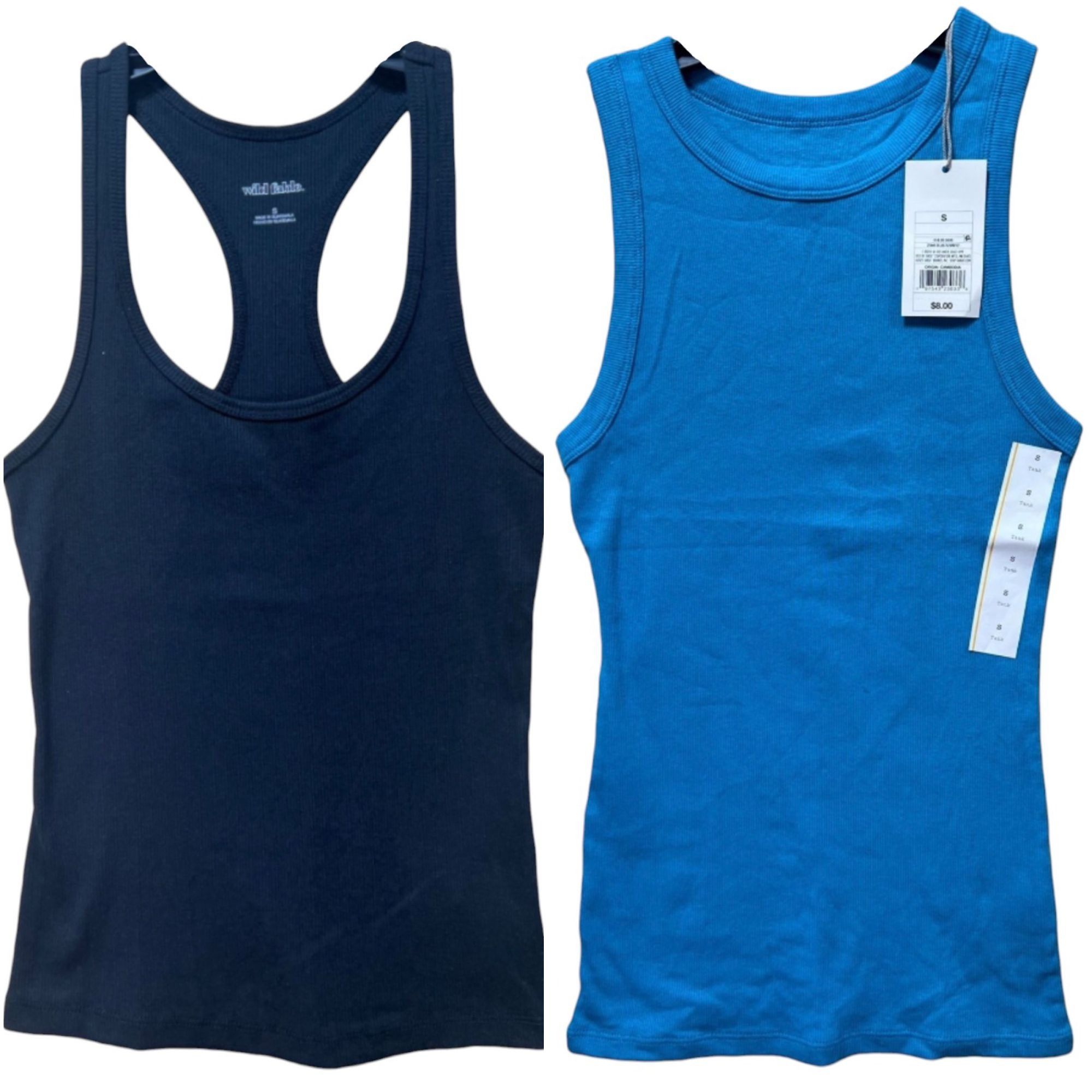 Other Wild Fable/A New Day - 2 Women's Tank Top - Black/Blue - Sma Size S / US 4 / IT 40 - 1 Thumbnail