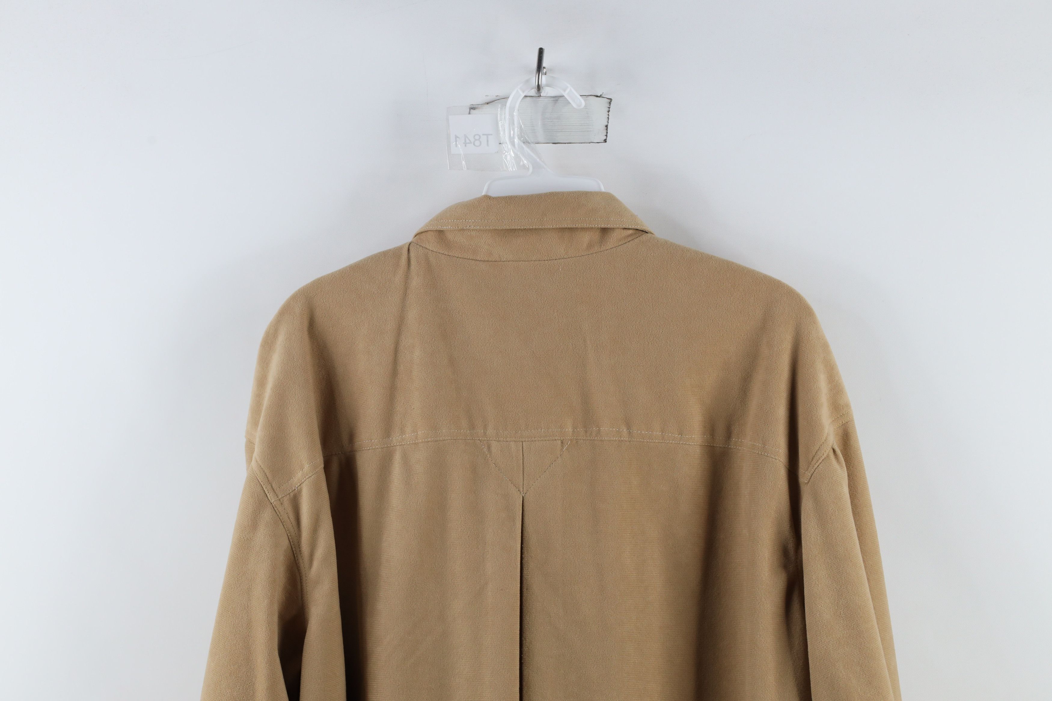 Vintage Vintage 90s Streetwear Handmade Fleece Corduroy Button Shirt Size US XL / EU 56 / 4 - 10 Thumbnail