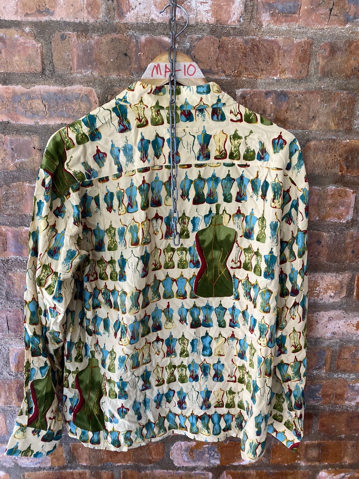 Jean Paul Gaultier 1990s JPG iconic Body print 100% Rayon Size US L / EU 52-54 / 3 - 7 Thumbnail