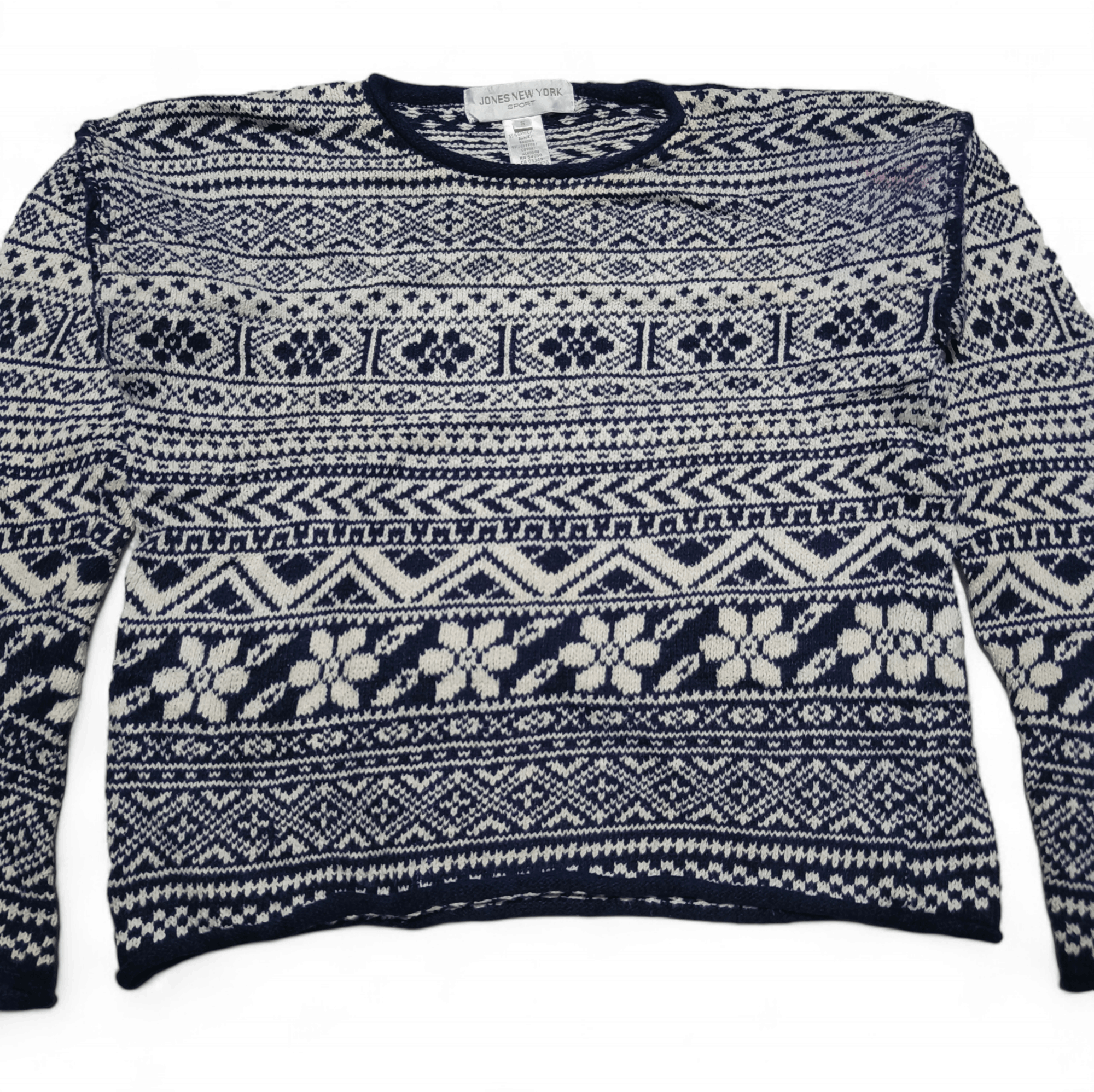 Jones New York Vintage 90s JONES NEWYORK Women's Aztec Motifs Knit Sweater Size S / US 4 / IT 40 - 2 Thumbnail