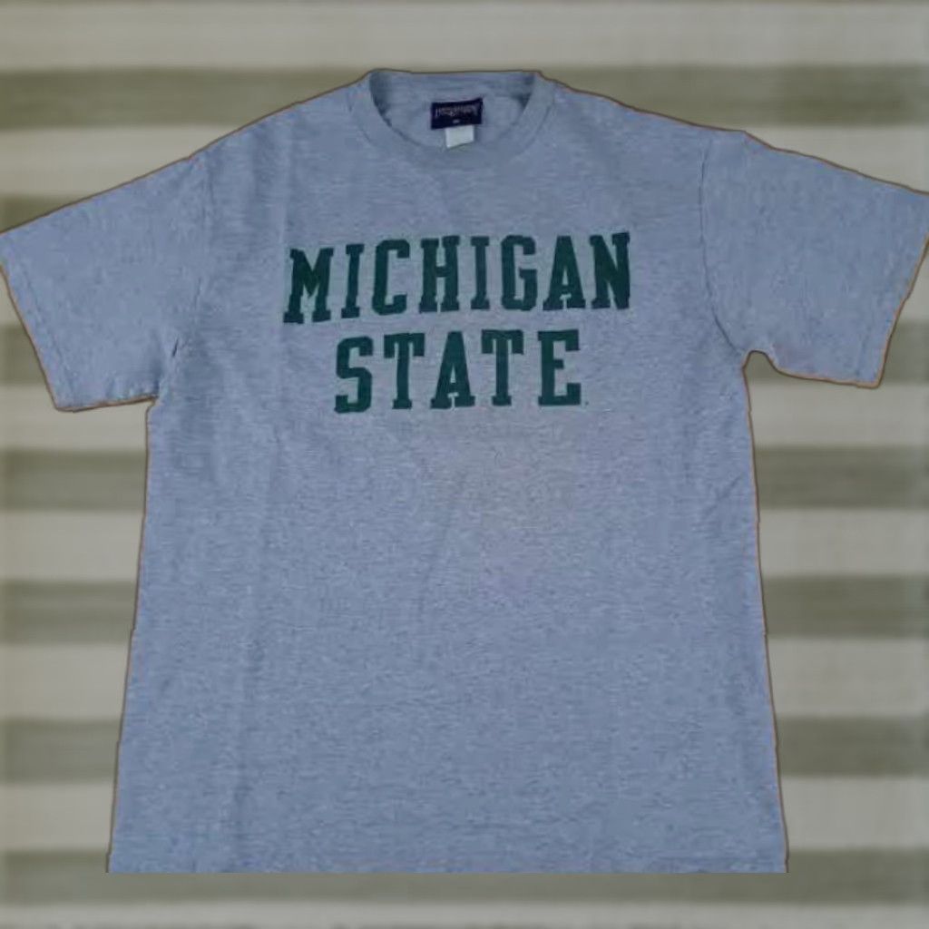 Jansport VINTAGE Michigan State Spartans Grey Medium T-Shirt Jansport Basketball Size US M / EU 48-50 / 2 - 1 Thumbnail