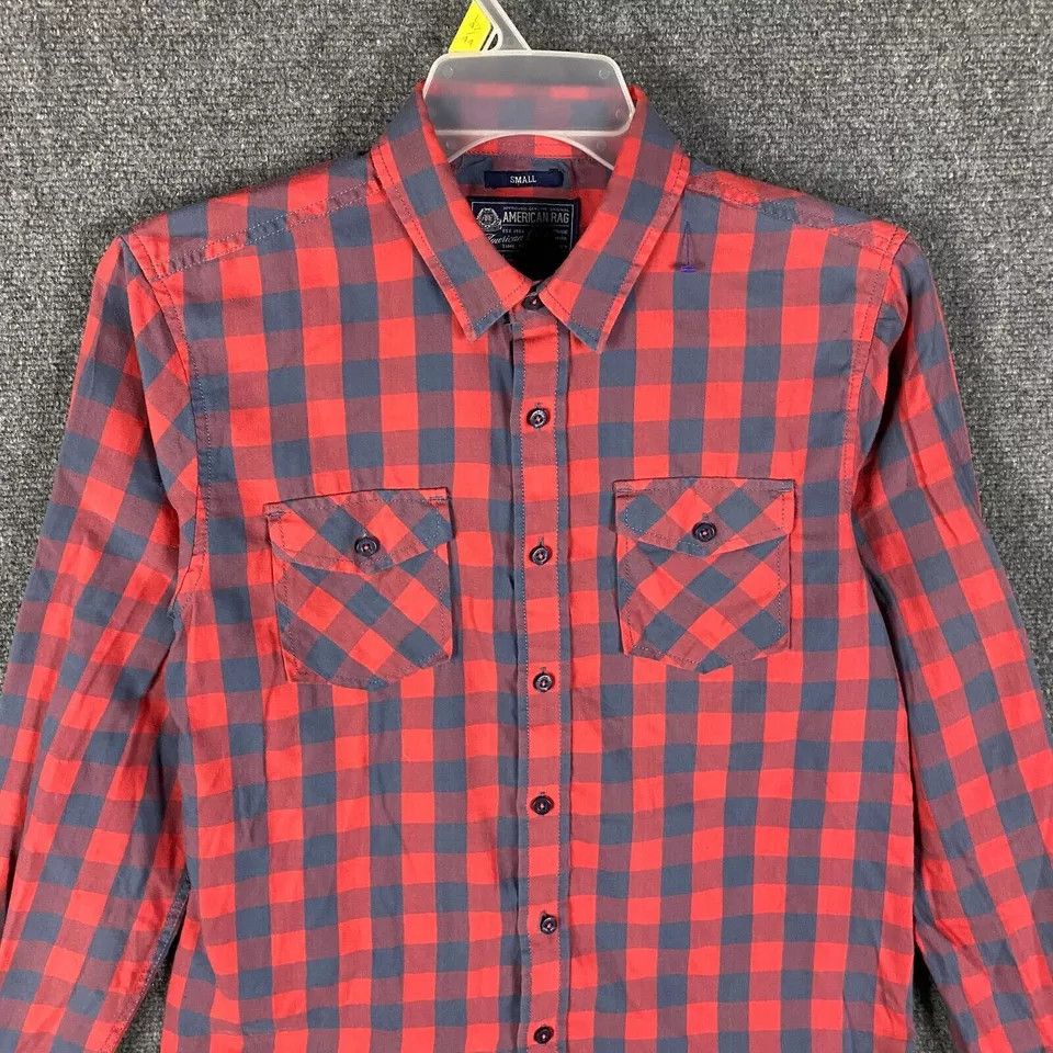 American Rag American Rag Button Up Shirt Men's Small Cotton Blend S ...