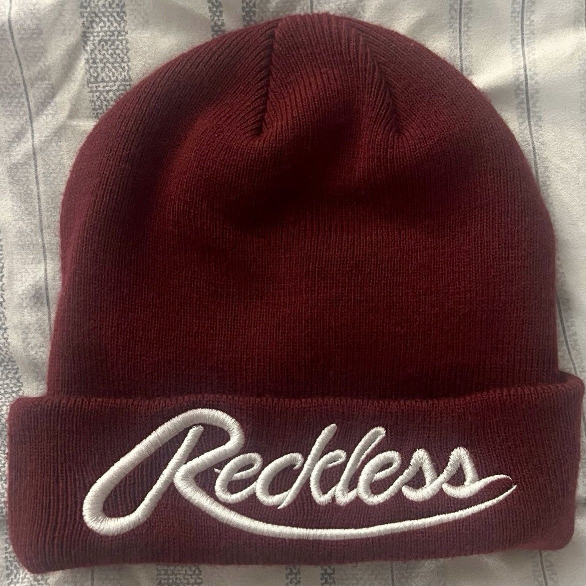 Young And Reckless Young & Reckless | Burgundy Beanie Skater Hat Adult One Size Size ONE SIZE - 3 Thumbnail