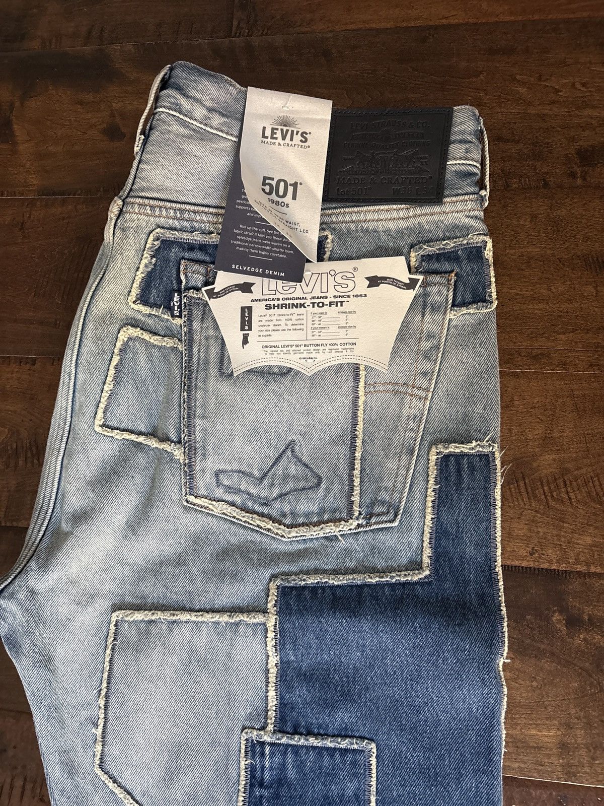 Levi's made crafted 1980s 501 selvedge denim 36 34