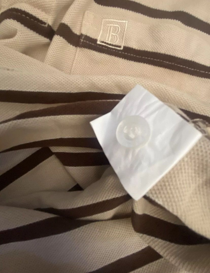 Balmain Balmain men’s beige/brown striped polo Size US XXL / EU 58 / 5 - 5 Thumbnail