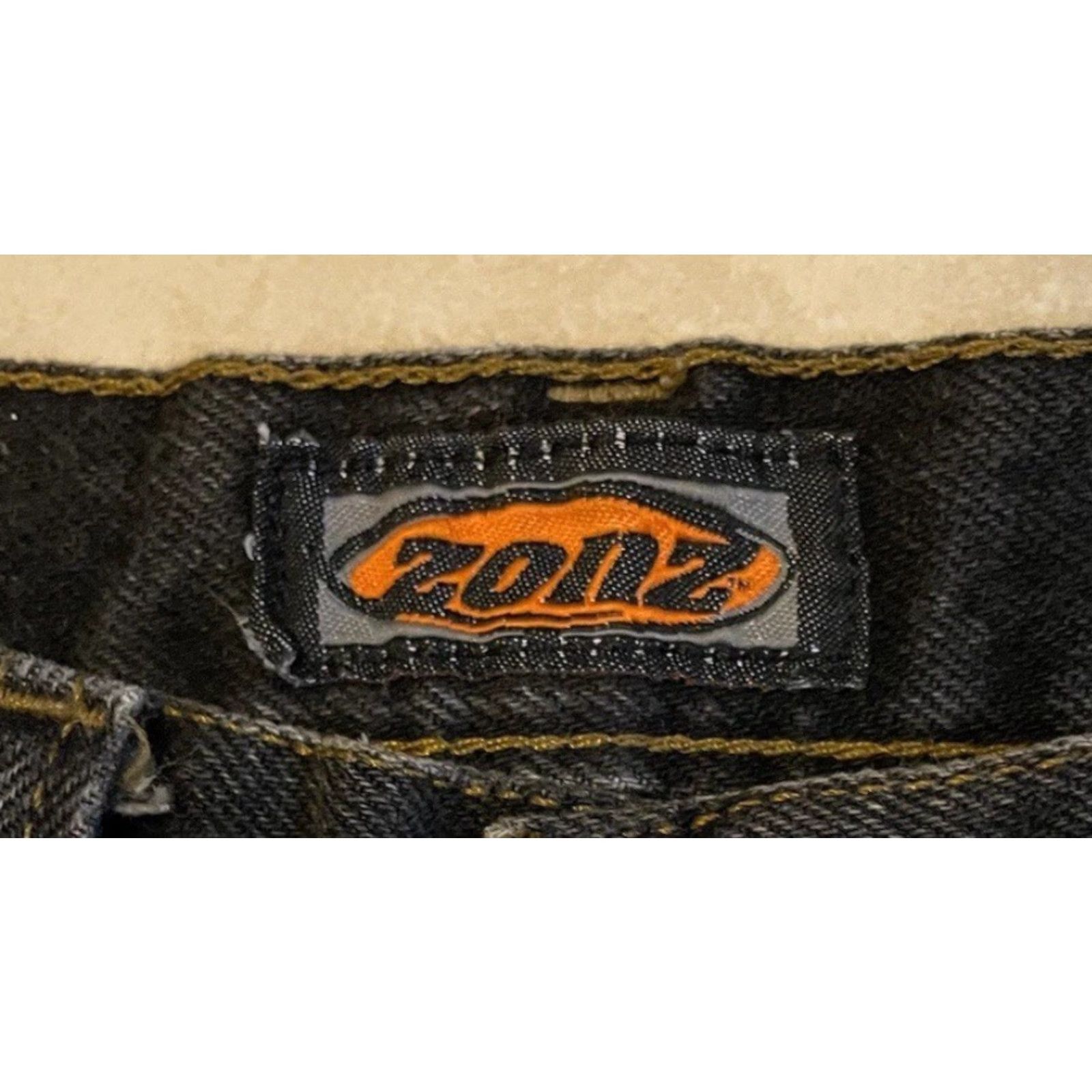 Vintage VINTAGE Zonz Jeans 12 25/25 Black Wide-Leg 90s Y2K Grunge Punk Skate Rave USA Big Pockets Women Jeans Size 34" / US 12 / IT 48 - 7 Thumbnail
