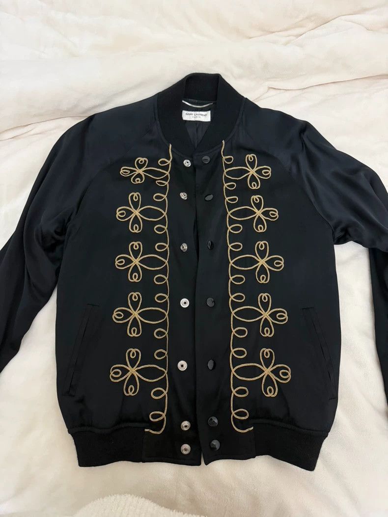 Saint Laurent Paris Saint Laurent Silk Embroidered Court Jacket-2505 Size US L / EU 52-54 / 3 - 1 Thumbnail