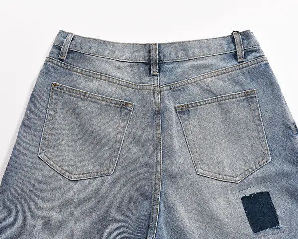VIBE High street washed flared patchwork cargo jeans y2k Size US 32 / EU 48 - 4 Thumbnail