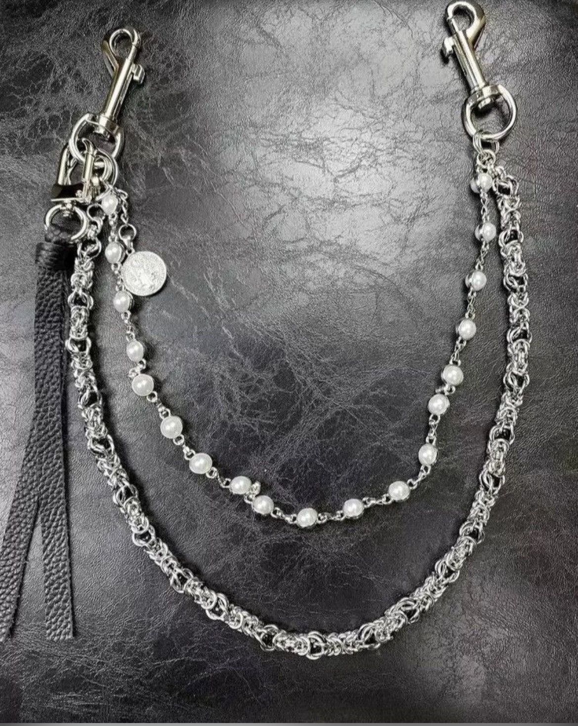 Japanese Brand × Jewelry 2 Layer Natural Echo Pearled Wallet Chain Size ONE SIZE - 1 Thumbnail