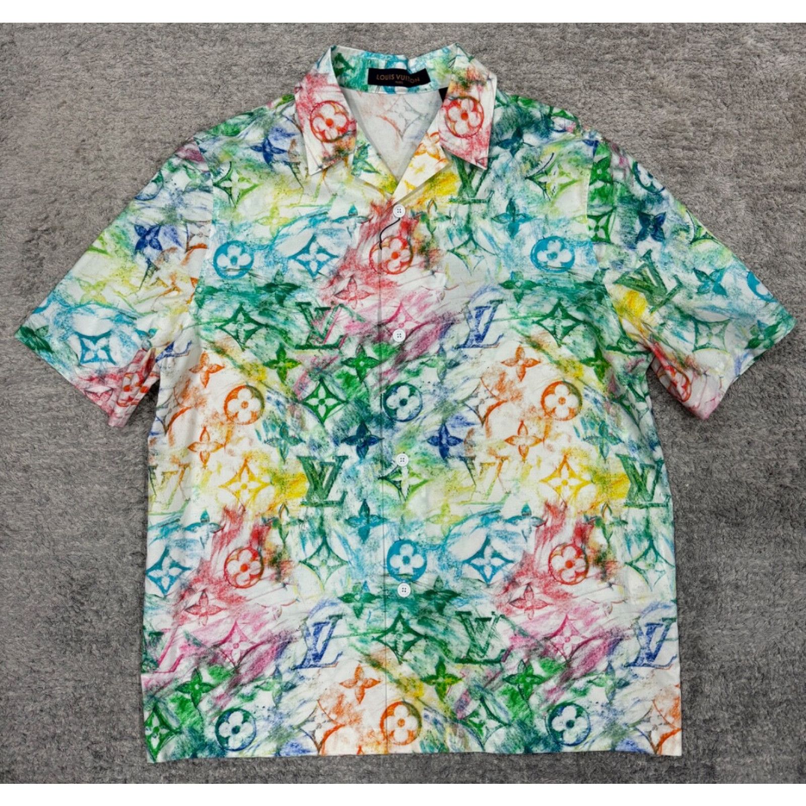 Louis Vuitton Louis Vuitton Pastel Multicolor Monogram Logo Short Sleeve Size US L / EU 52-54 / 3 - 2 Thumbnail