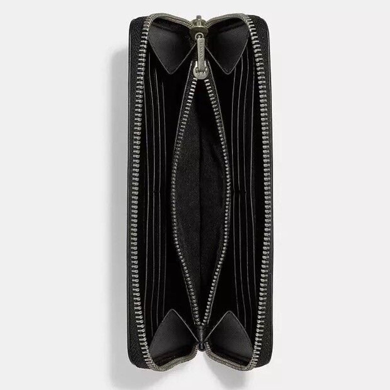 Coach NWT COACH CE551 Accordion Wallet Leather/Gunmetal/Black Size ONE SIZE - 7 Thumbnail