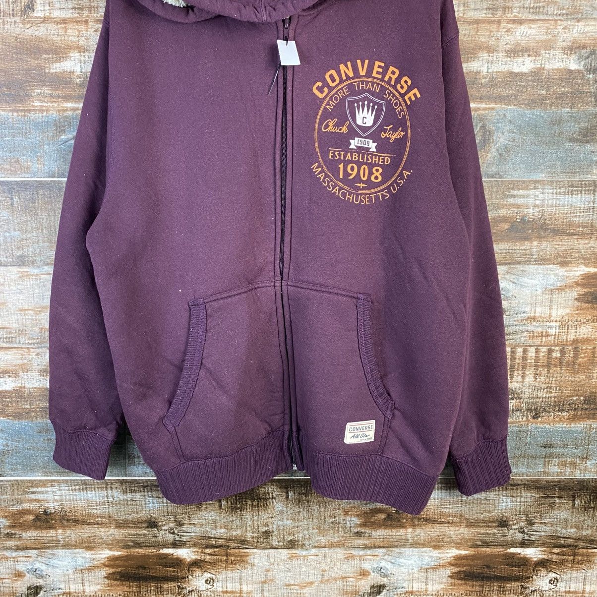 Converse DL Converse Purple Hoodie #C911 Size US L / EU 52-54 / 3 - 3 Thumbnail